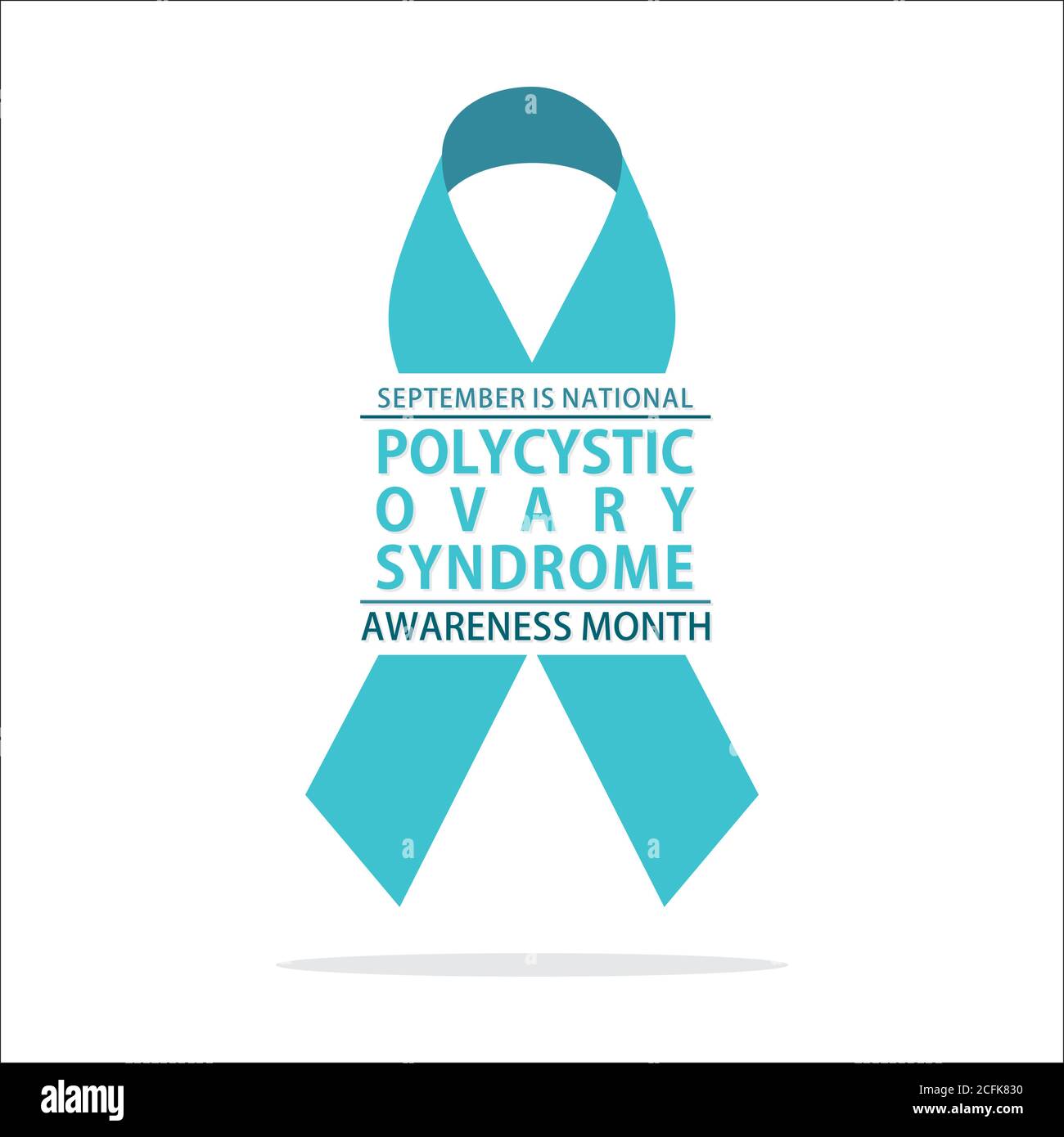 Illustration vectorielle de la conception de l'affiche du mois de la sensibilisation au syndrome de l'ovaire polykystique. Illustration de Vecteur