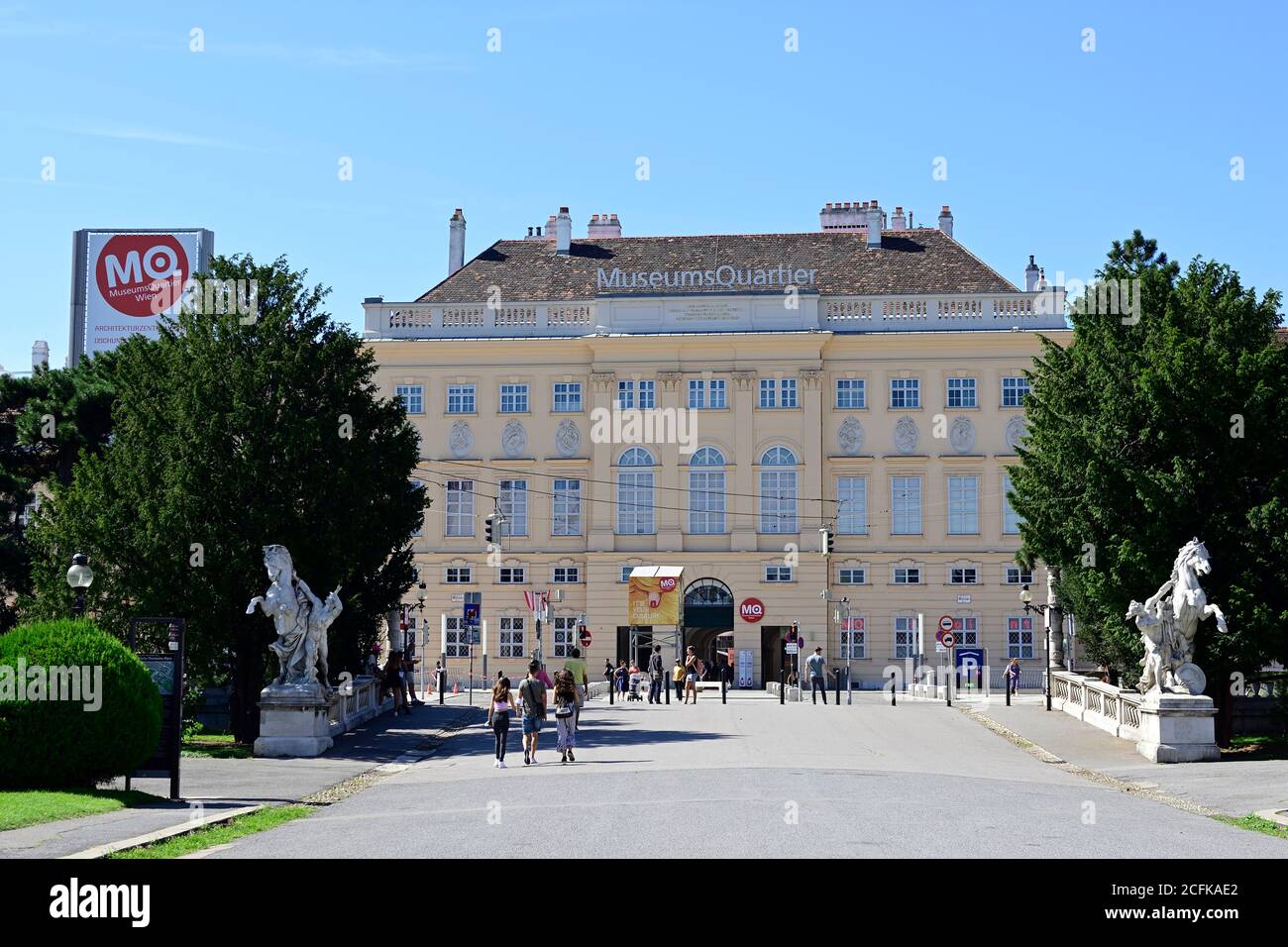 Vienne, Autriche. Vue sur le quartier des musées de Vienne Banque D'Images