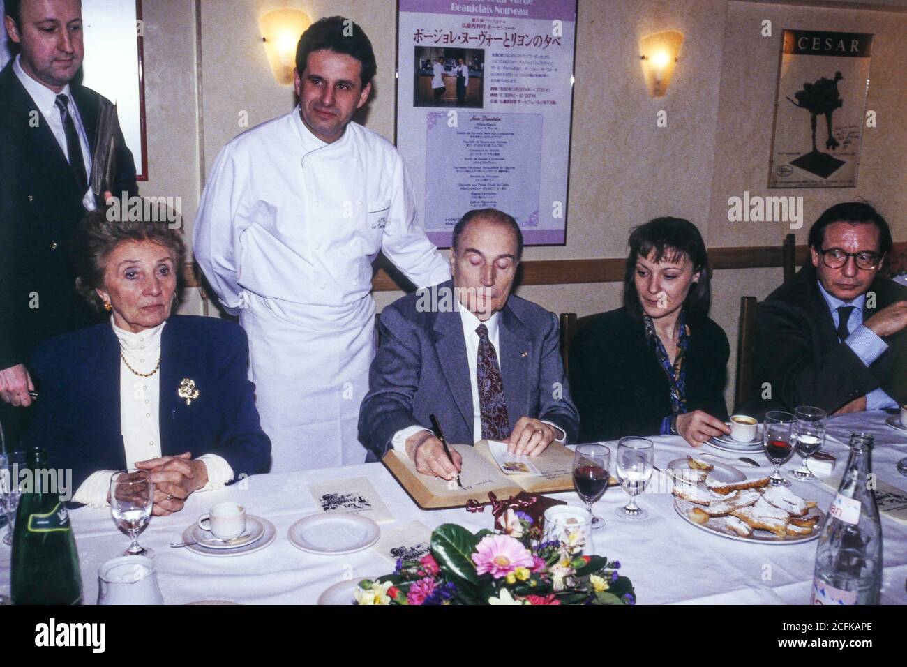 Président français de la République à la Tassée, Lyon, 1994, France Photo  Stock - Alamy