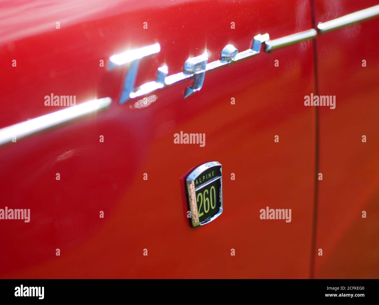 Gros plan d'un classique Sunbeam Tiger GT Banque D'Images