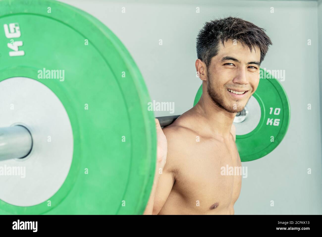 athlète jeune homme en train de s'entraînement Banque D'Images