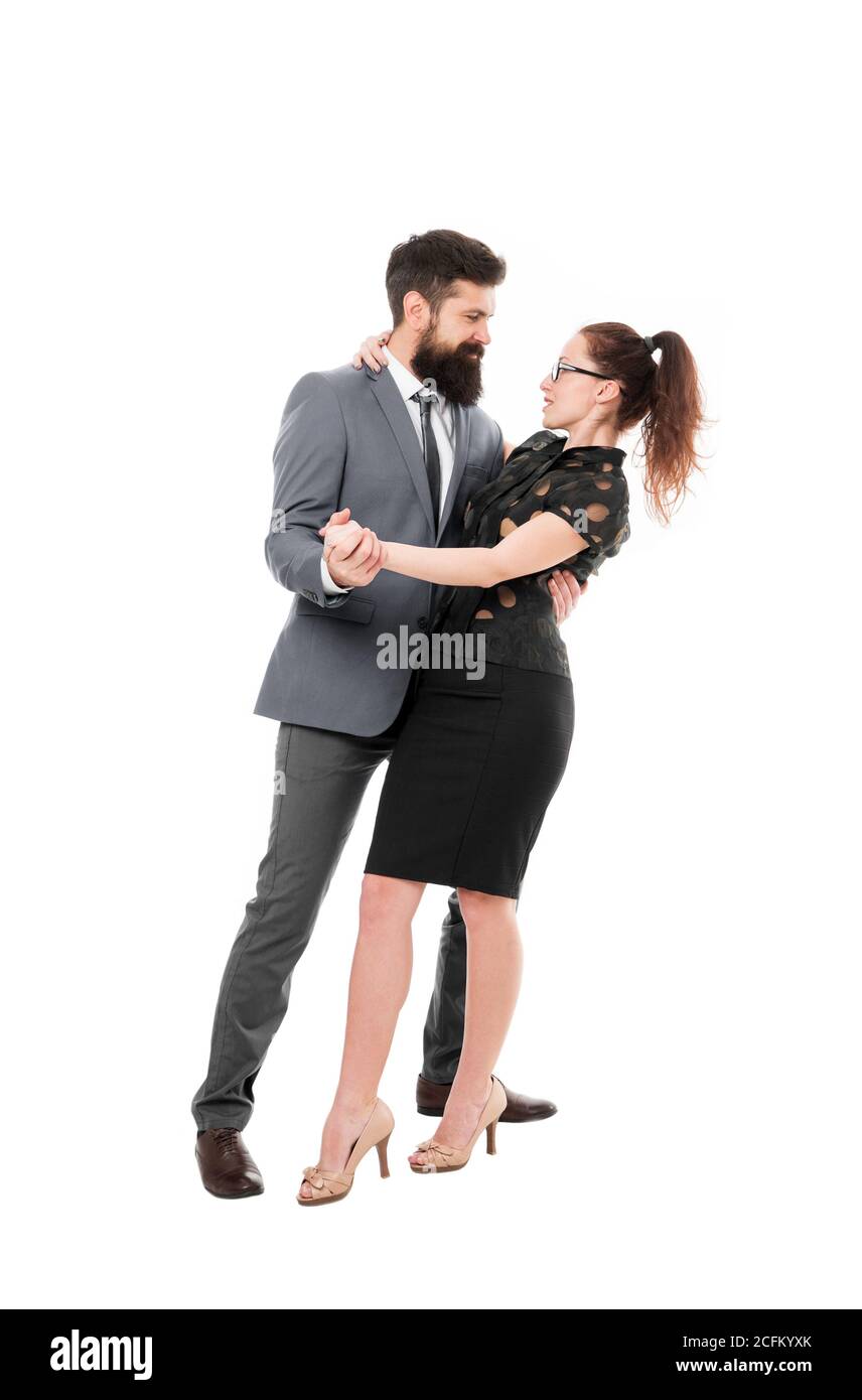 Concept de l'emploi de rêve. Affaire d'office. Flirte avec le patron. Les premières impressions sont tout. L'homme et la femme en compétition. La concurrence sur le marché du travail. Entrevue d'emploi. Office de flirter. Carrière l'entreprise. Banque D'Images
