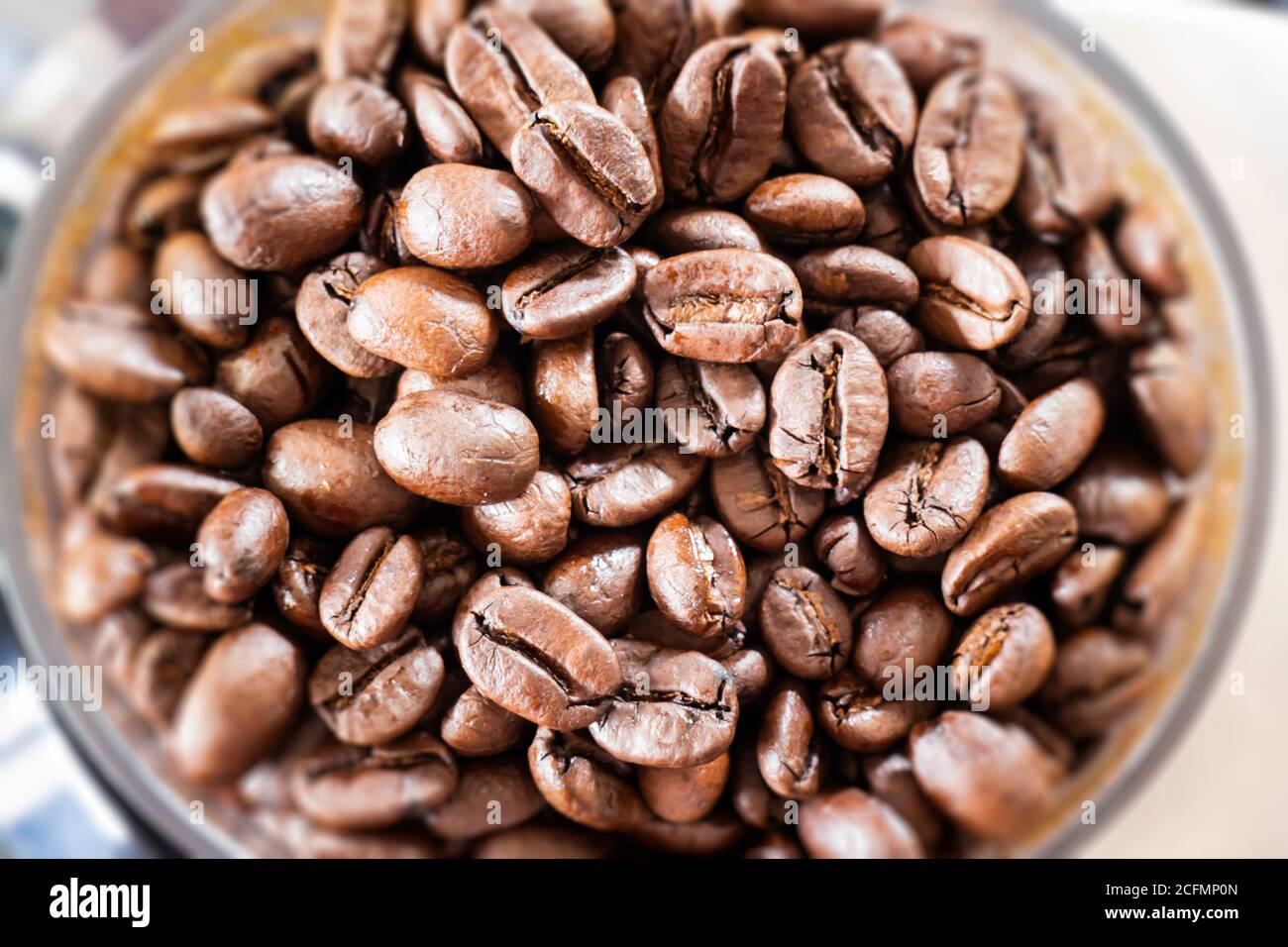 Grains de café fraîchement torréfiés, photo Banque D'Images