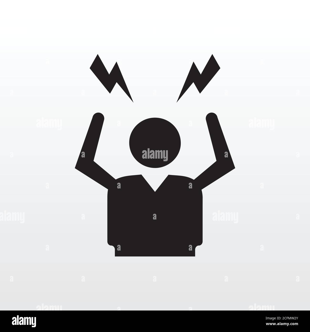 déprime, triste, en colère, stress man icon design. angry personne plate style icon design illustration vectorielle. Illustration de Vecteur