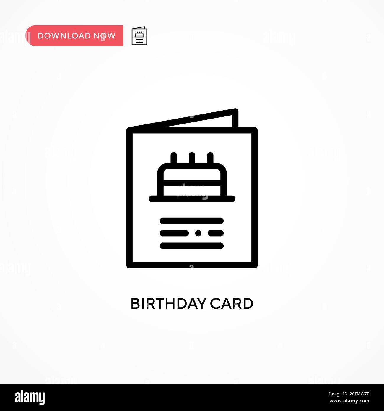 Icône de vecteur de carte d'anniversaire. Illustration moderne et simple à vecteur plat pour site Web ou application mobile Illustration de Vecteur