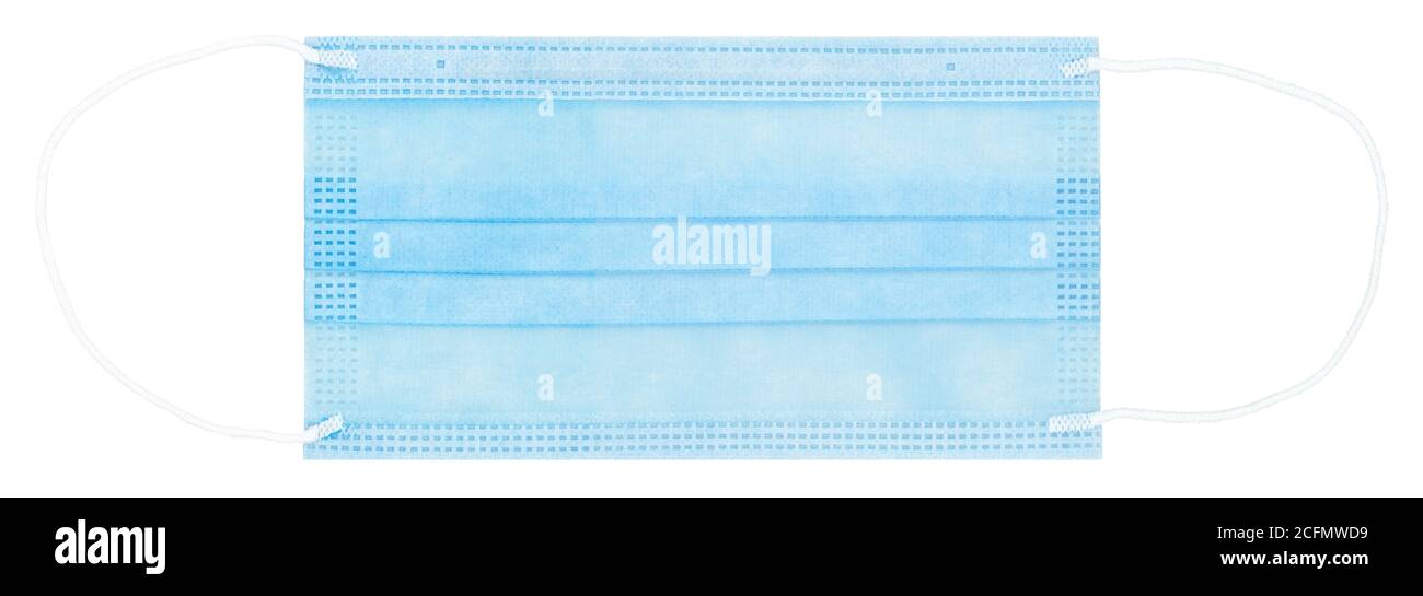 Équipement de protection individuelle, EPI, masque médical isolé sur blanc. Banque D'Images