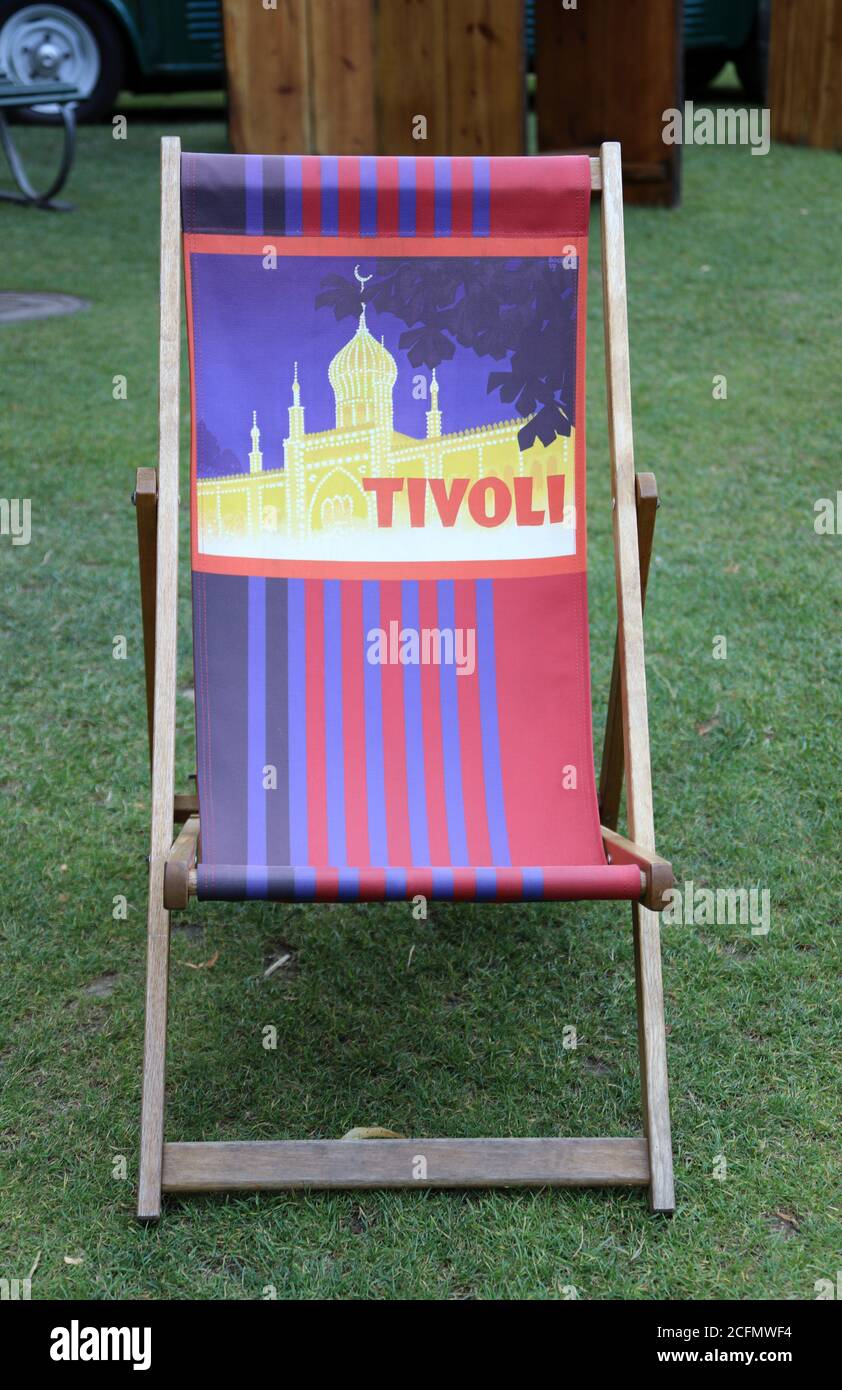 Jardin Tivoli Deckchair Banque D'Images