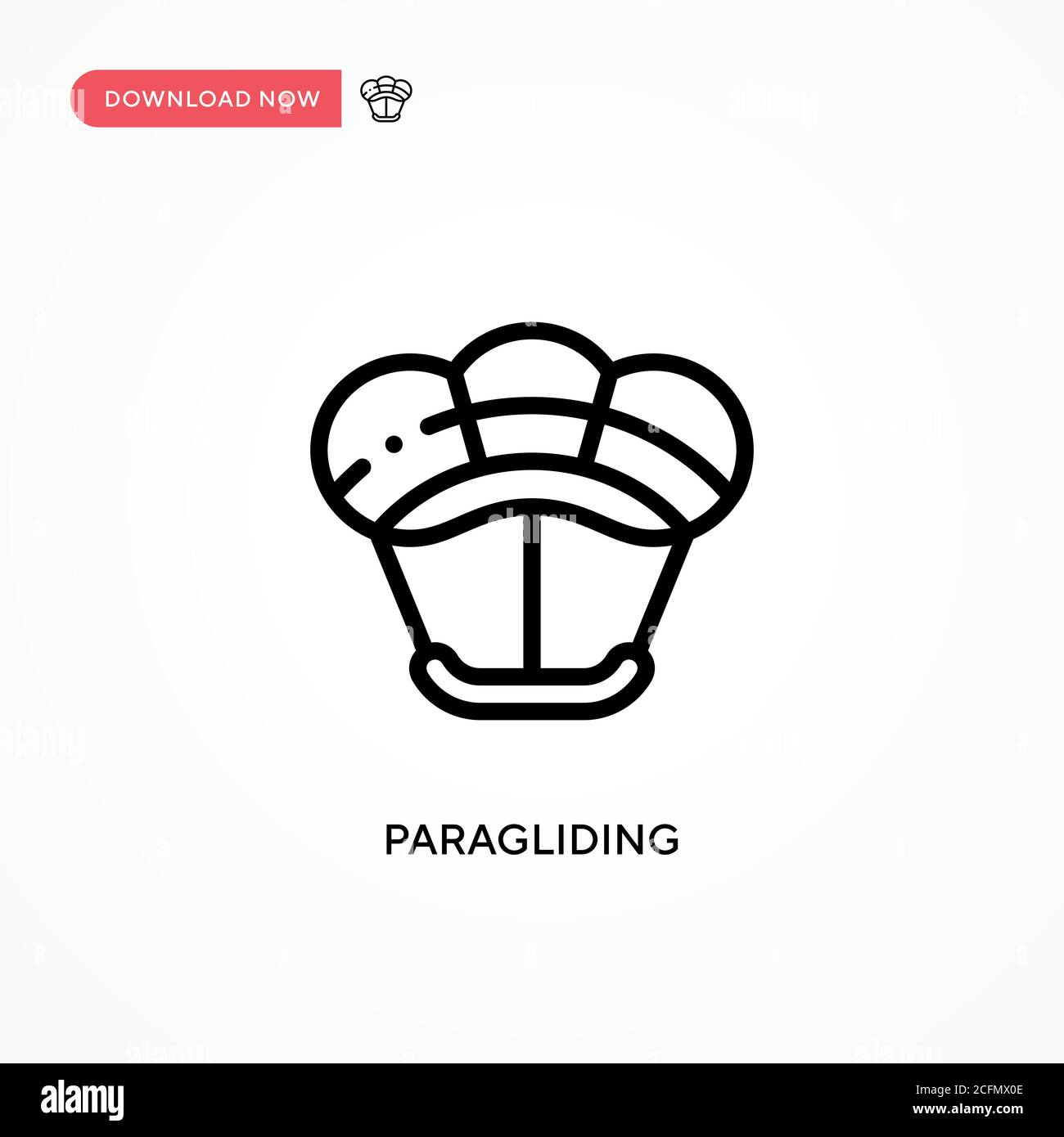 Icône de vecteur de parapente. Illustration moderne et simple à vecteur plat pour site Web ou application mobile Illustration de Vecteur