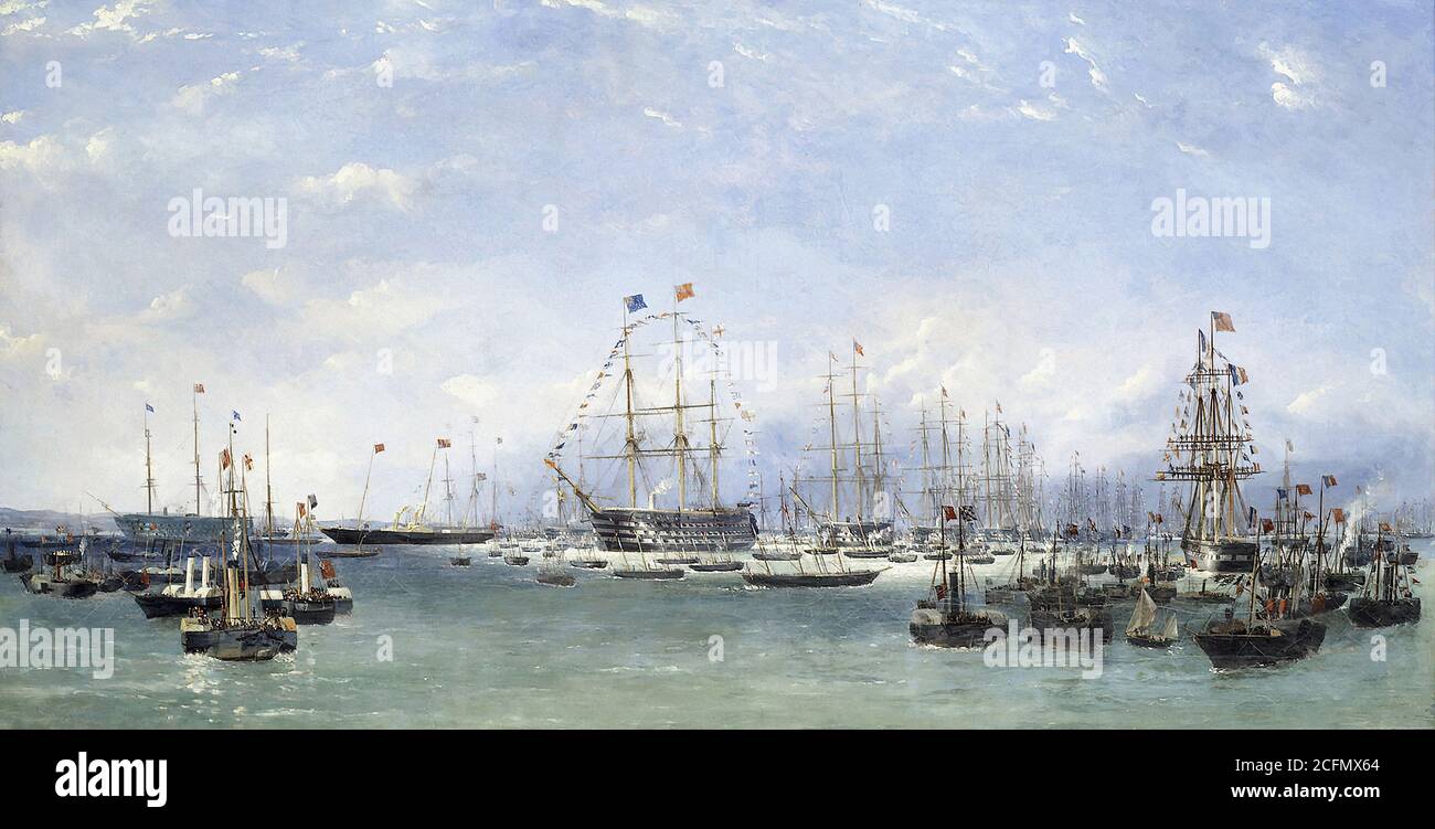 Wyllie William Lionel - The Peace Review - British School - 19e siècle Banque D'Images