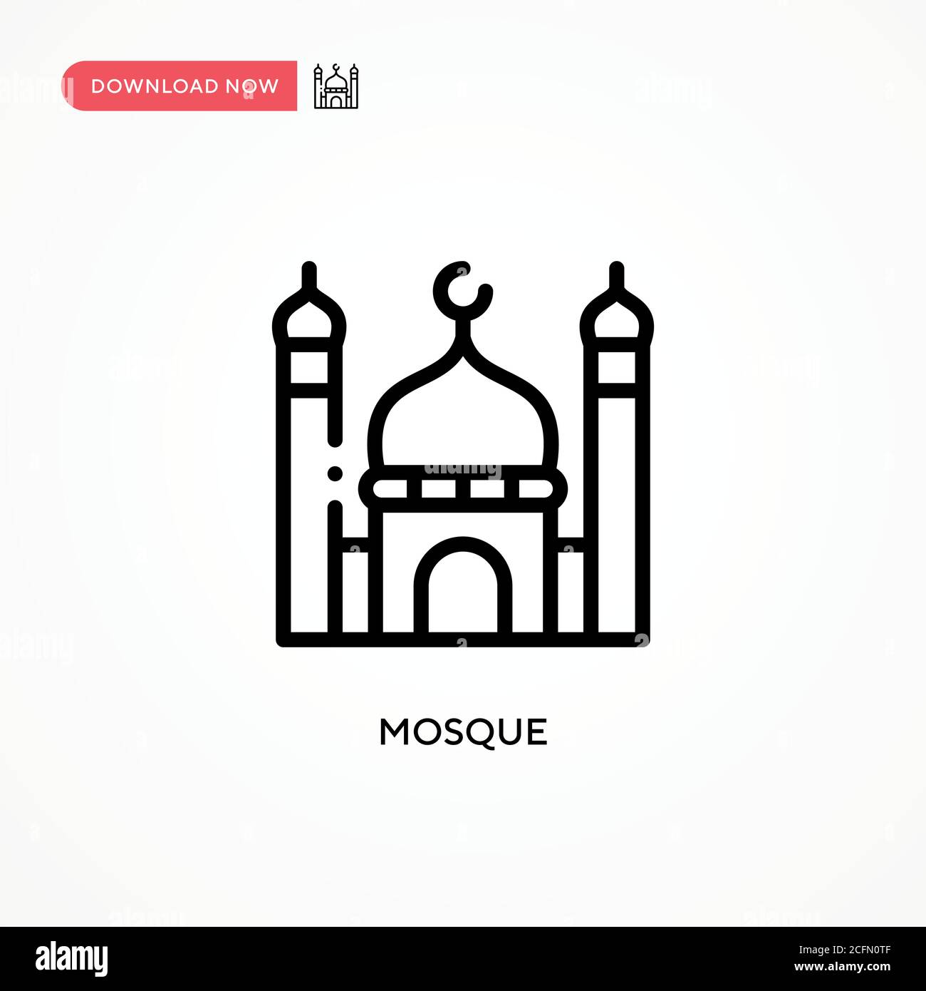 Icône de vecteur de mosquée. Illustration moderne et simple à vecteur plat pour site Web ou application mobile Illustration de Vecteur