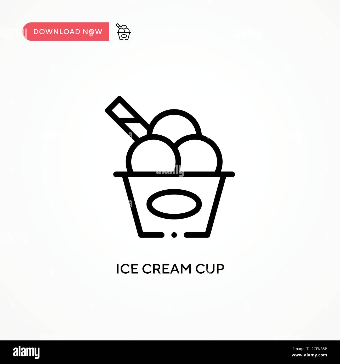 Icône représentant un vecteur de tasse de glace. Illustration moderne et simple à vecteur plat pour site Web ou application mobile Illustration de Vecteur