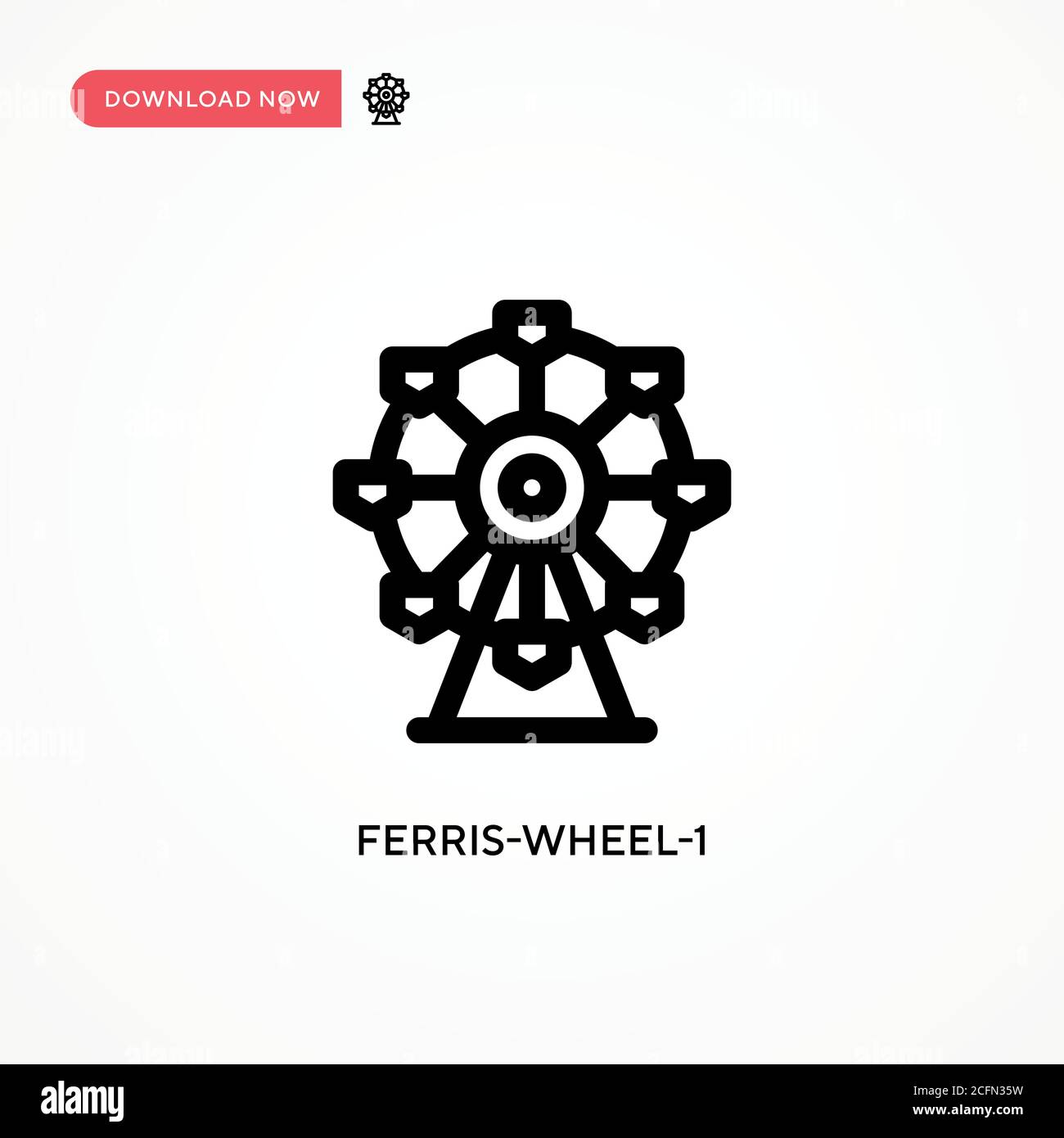 Icône de vecteur Ferris-Wheel-1. Illustration moderne et simple à vecteur plat pour site Web ou application mobile Illustration de Vecteur