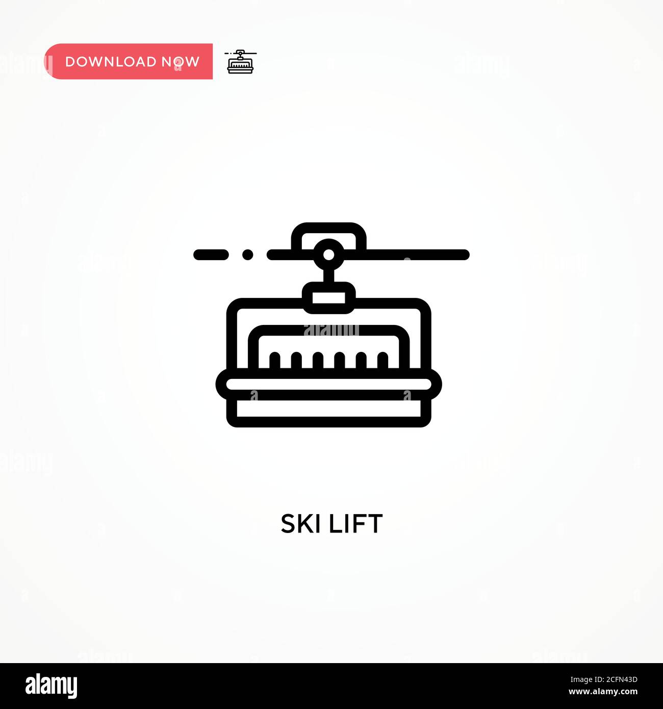 Icône de vecteur de remontée mécanique. Illustration moderne et simple à vecteur plat pour site Web ou application mobile Illustration de Vecteur