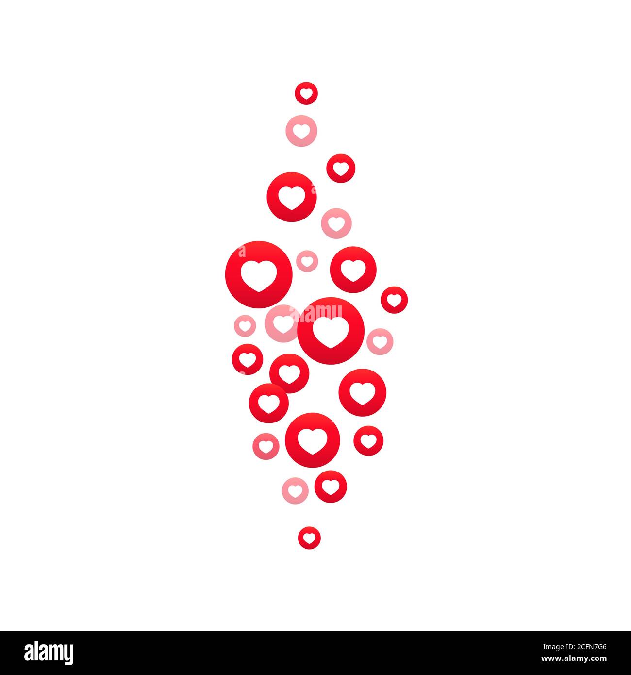 Icône voler aime pour la vidéo en direct. Concept de médias sociaux. Vecteur sur fond blanc isolé. SPE 10 Illustration de Vecteur