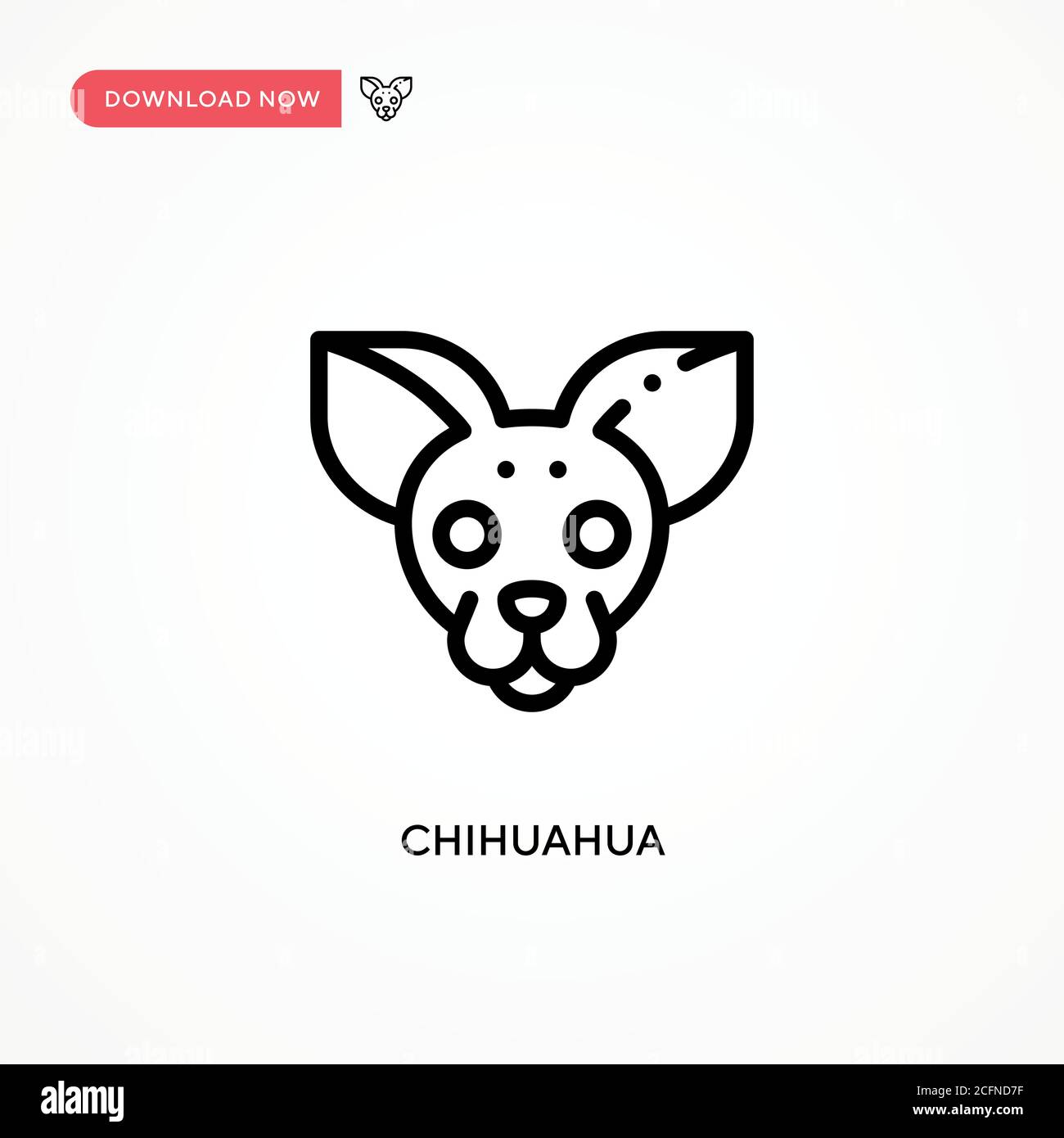 Icône de vecteur Chihuahua. Illustration moderne et simple à vecteur plat pour  site Web ou application mobile Image Vectorielle Stock - Alamy