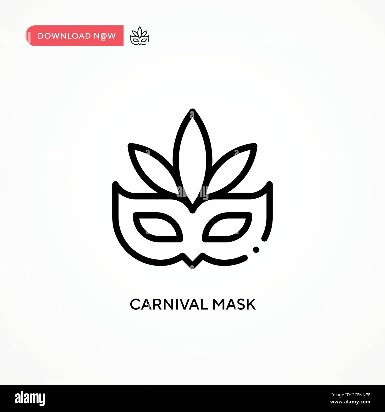 Icône de vecteur de masque Carnival. Illustration moderne et simple à vecteur plat pour site Web ou application mobile Illustration de Vecteur