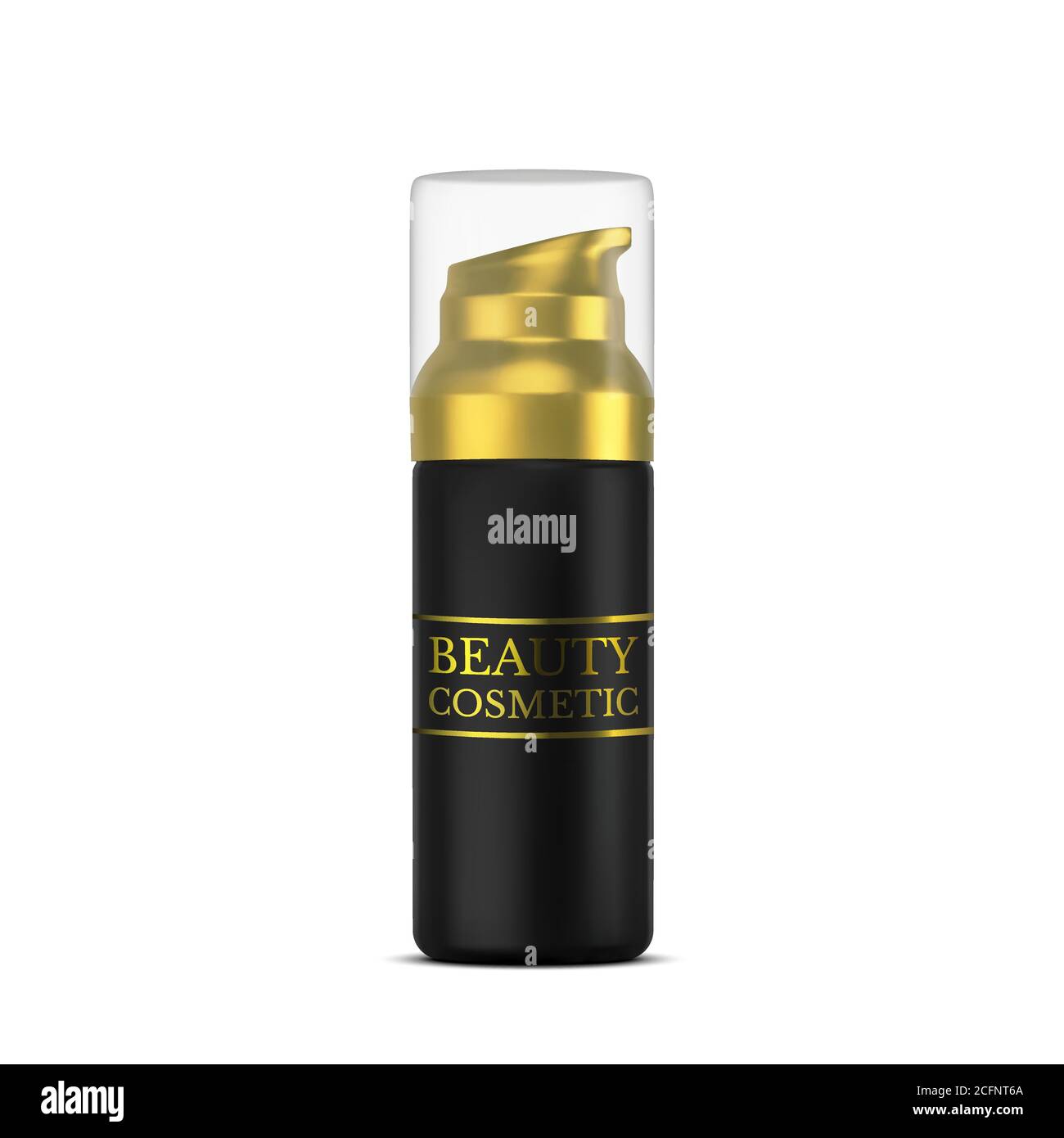 Illustration 3D vectorielle pour la gamme de produits de beauté pour les soins du visage. Mockup tube noir de crème sur fond blanc. Vecteur réaliste Illustration de Vecteur