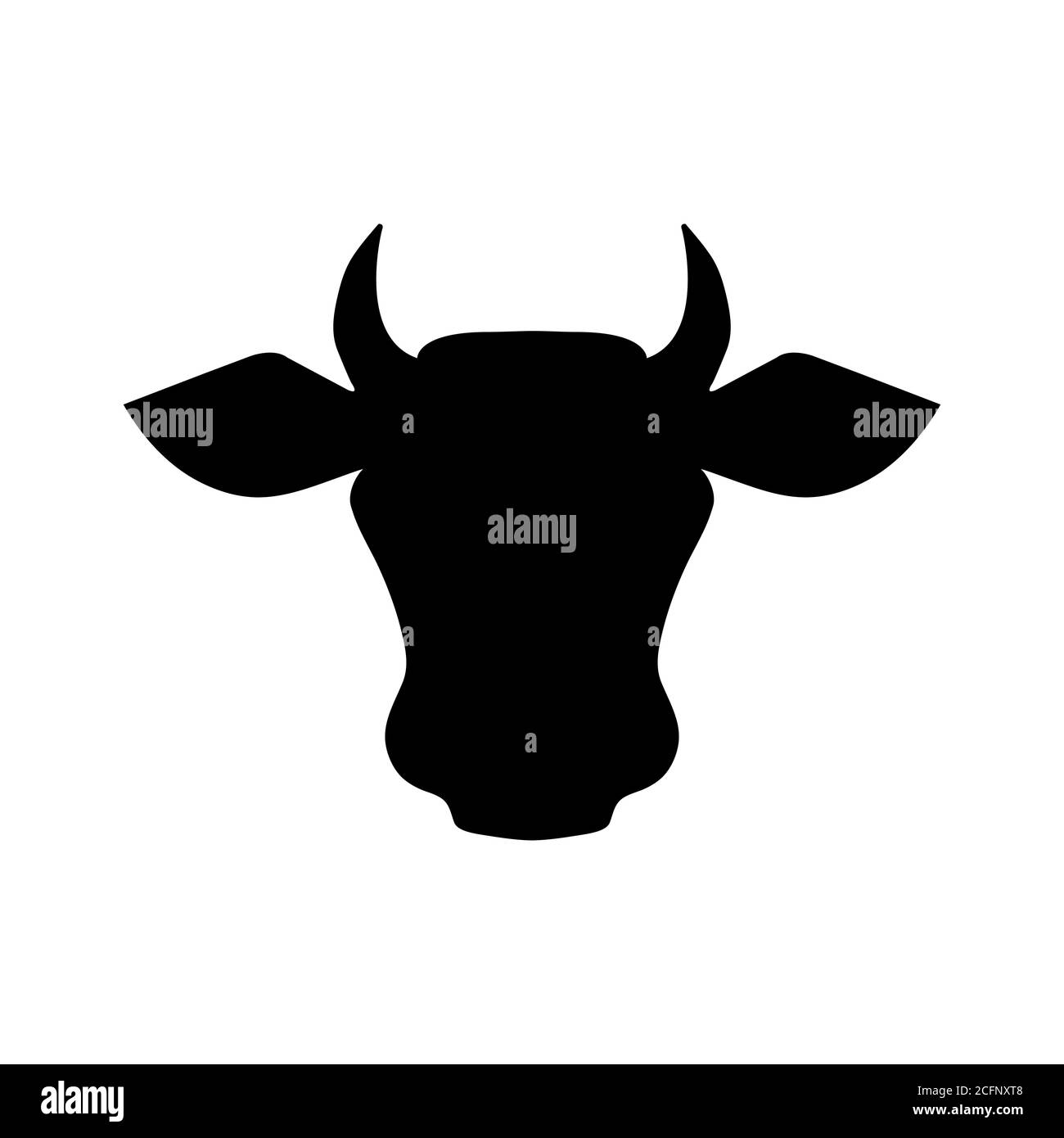 Illustration vectorielle de l'icône de bison des taureaux isolée sur fond blanc. Illustration de Vecteur