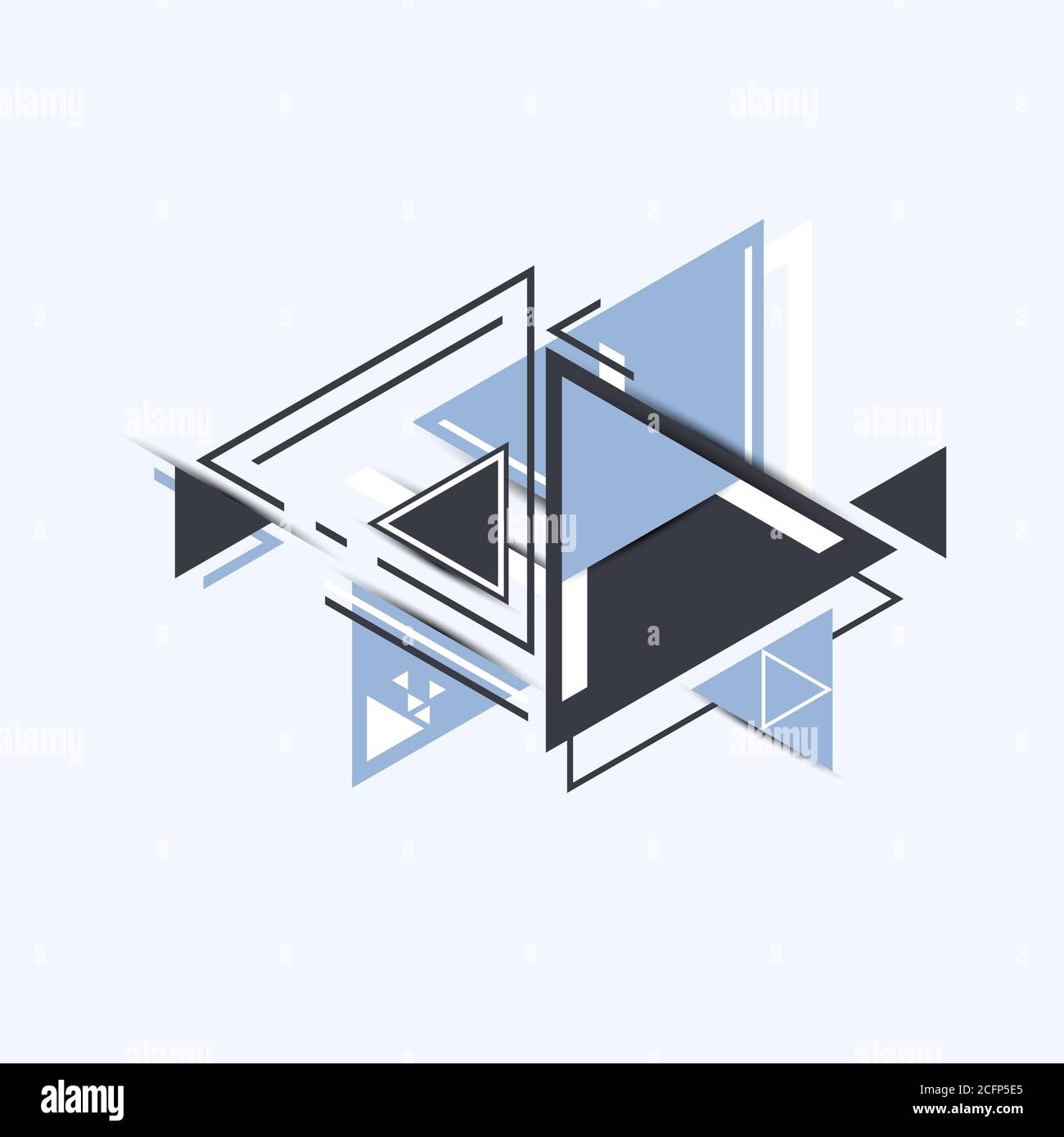 Arrière-plan moderne en triangle. Motif de triangles aléatoires. Modèle de conception technologique abstrait dans un style minimal pour votre conception, illustration. Banque D'Images