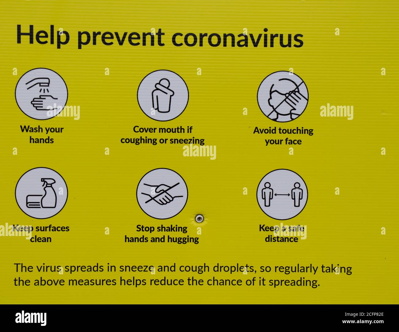 Aider à prévenir le coronavirus Banque D'Images