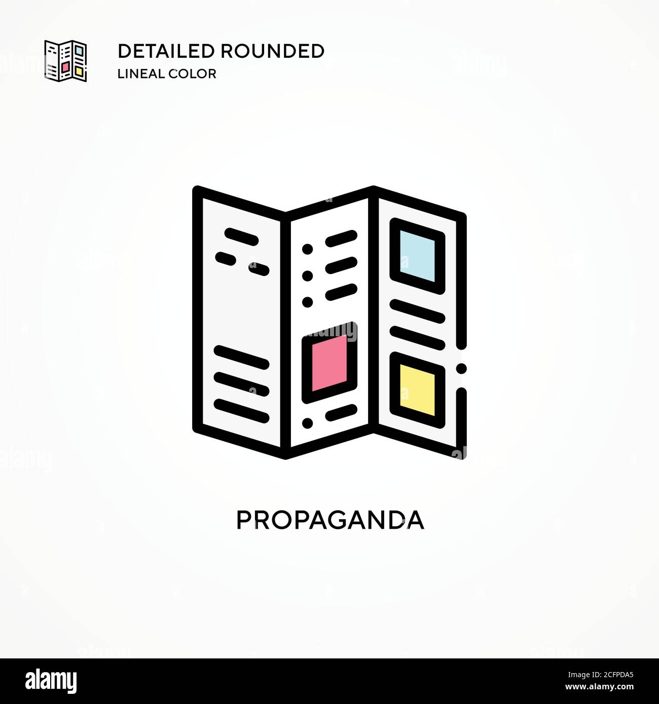 Icône de vecteur de propagande. Concepts modernes d'illustration vectorielle. Facile à modifier et à personnaliser. Illustration de Vecteur