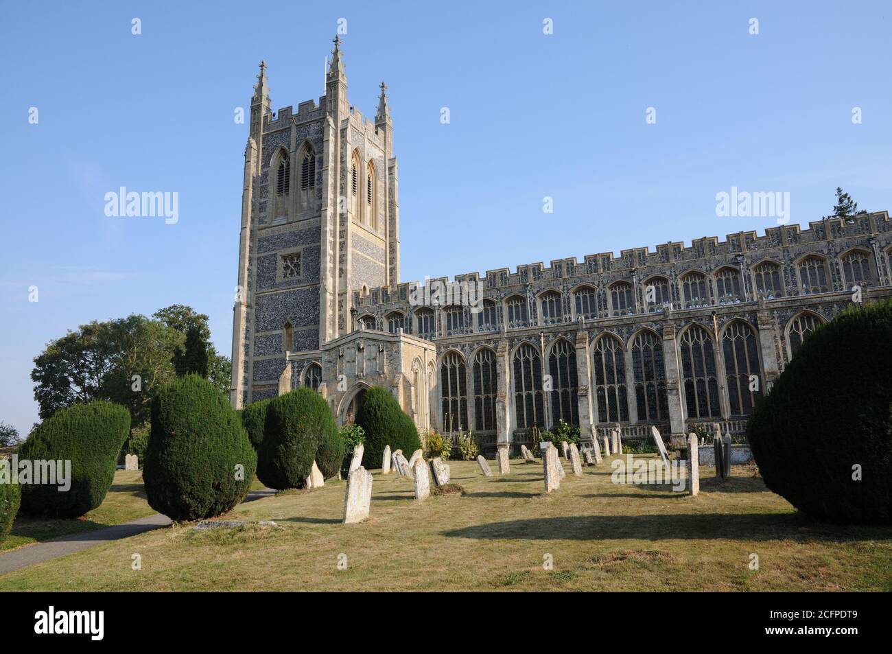Église Sainte-Trinité, long Melford, Suffolk, date du XVe siècle. Banque D'Images