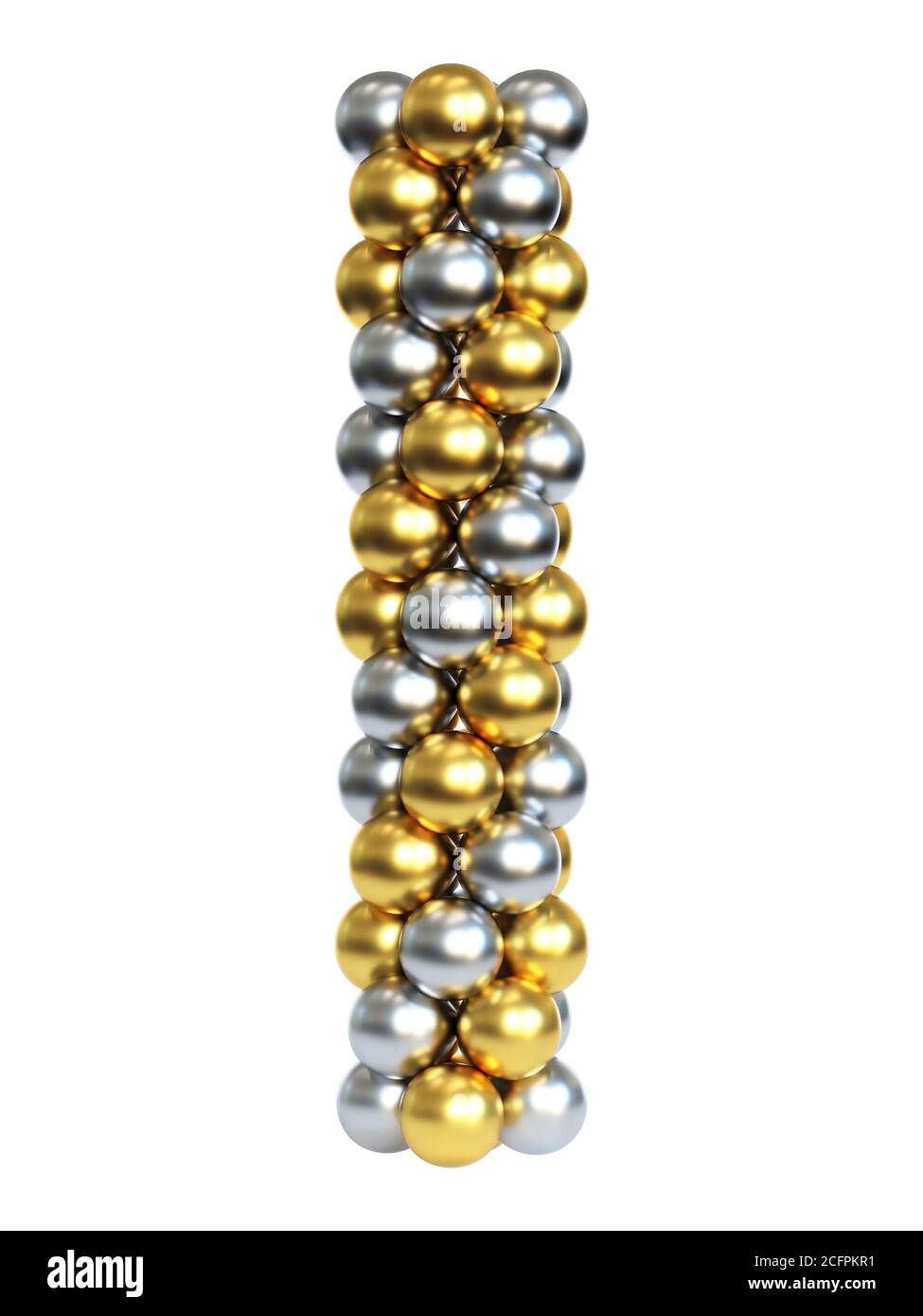 Colcolonne de bulles d'or et d'argent, pilier de bulle, portail, rendu 3d Banque D'Images