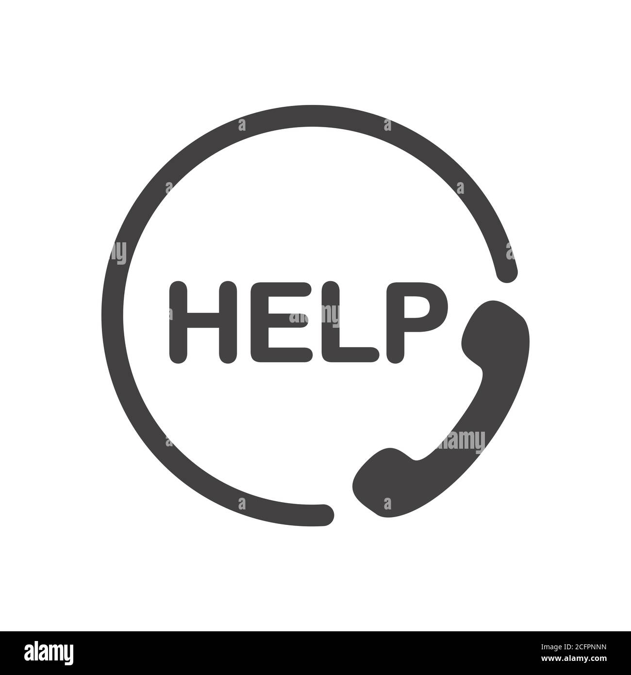 Icône du panneau d'aide. Symbole du téléphone d'information. Illustration de Vecteur