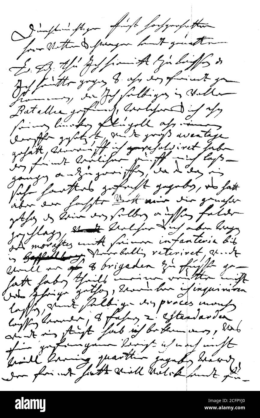 lettre d'autographe du Grand électeur du prince Johann von Anhalt Geog, rapport sur la victoire de Fehrbellin. La bataille de Fehrbellin fut une bataille de la guerre entre la Suède et le Brandebourg dans laquelle 28 le 18 juin Junijul./ 1675greg. Les Suédois se rencontrent dans et autour des troupes de Fehrbellin et de Brandebourg-Prusse / eigenhändiges schreiben des Großen Kurürsten an Fürst Johann Geog von Anhalt, Bericht über den Sieg von Fehrbellin. Schlacht BEI Fehrbellin war ein Gefecht des Schwedisch-Brandenburgischen Kriegs, in dem am 18. Junijul./ 28. In und UM Fehrbellin schwedische und brandenburg-preußisc Banque D'Images