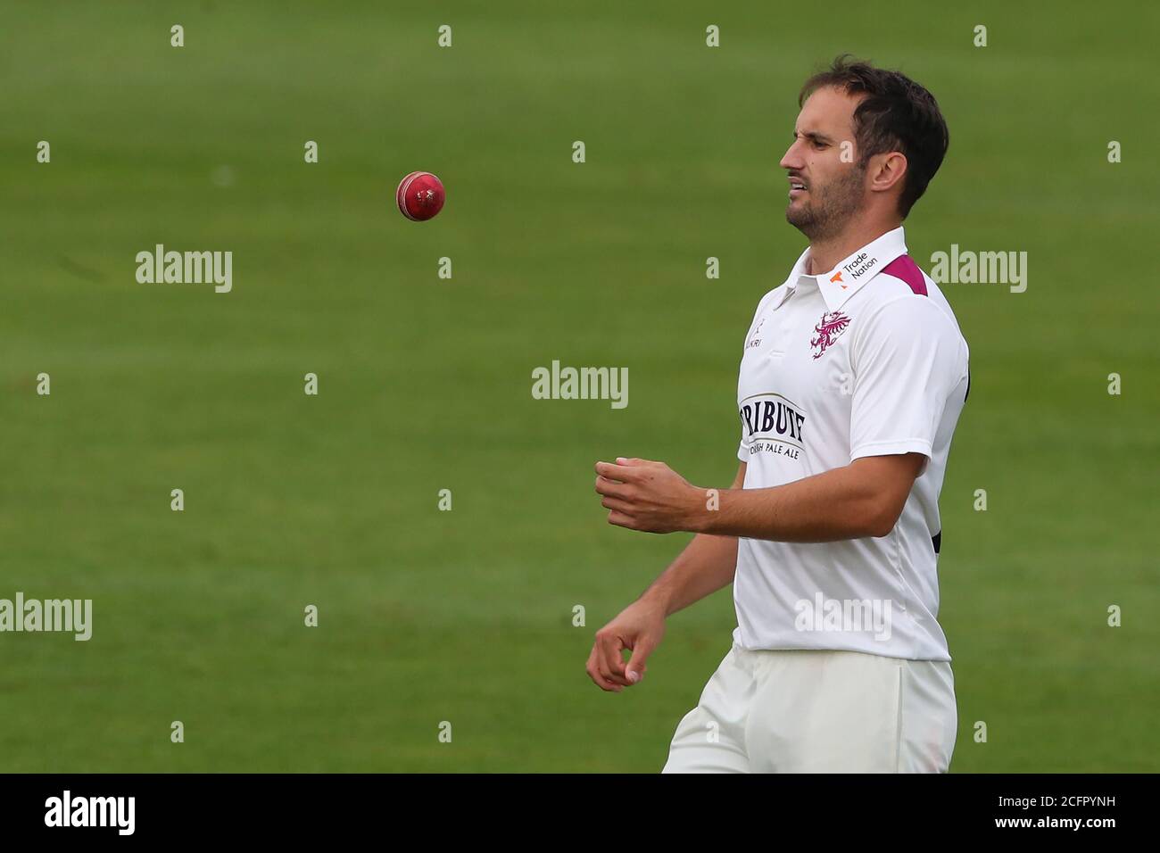 Worcester, Royaume-Uni. 07septembre 2020. WORCESTER, ANGLETERRE. SEPTEMBRE 07 2020: Lewis Gregory de Somerset pendant la deuxième journée du championnat du comté, Bob Willis Trophy Match entre, Worcestershire et Somerset à New Road, Worcester, Angleterre, le 7 2020 septembre. (Photo de Mitchell Gunn/ESPA-Images) Credit: European Sports photo Agency/Alay Live News Banque D'Images