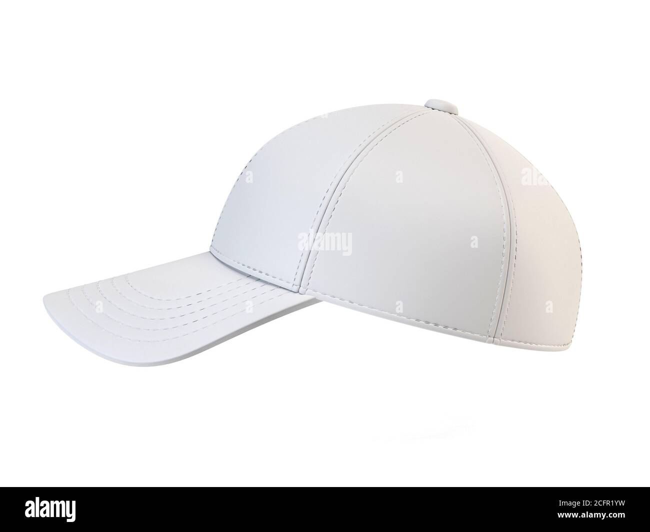 Maquette de casquette de baseball blanche, modèle de chapeau vierge isolé  sur fond blanc rendu 3d Photo Stock - Alamy