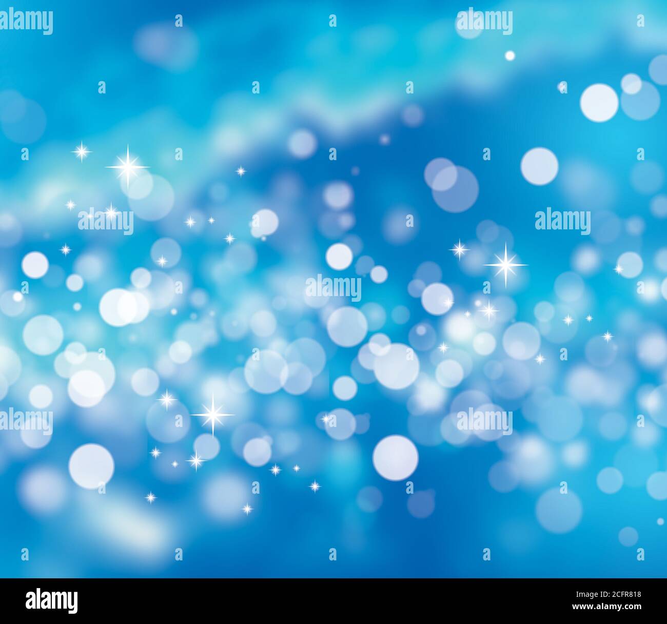Arrière-plan abstrait bleu avec lumières floues Banque D'Images