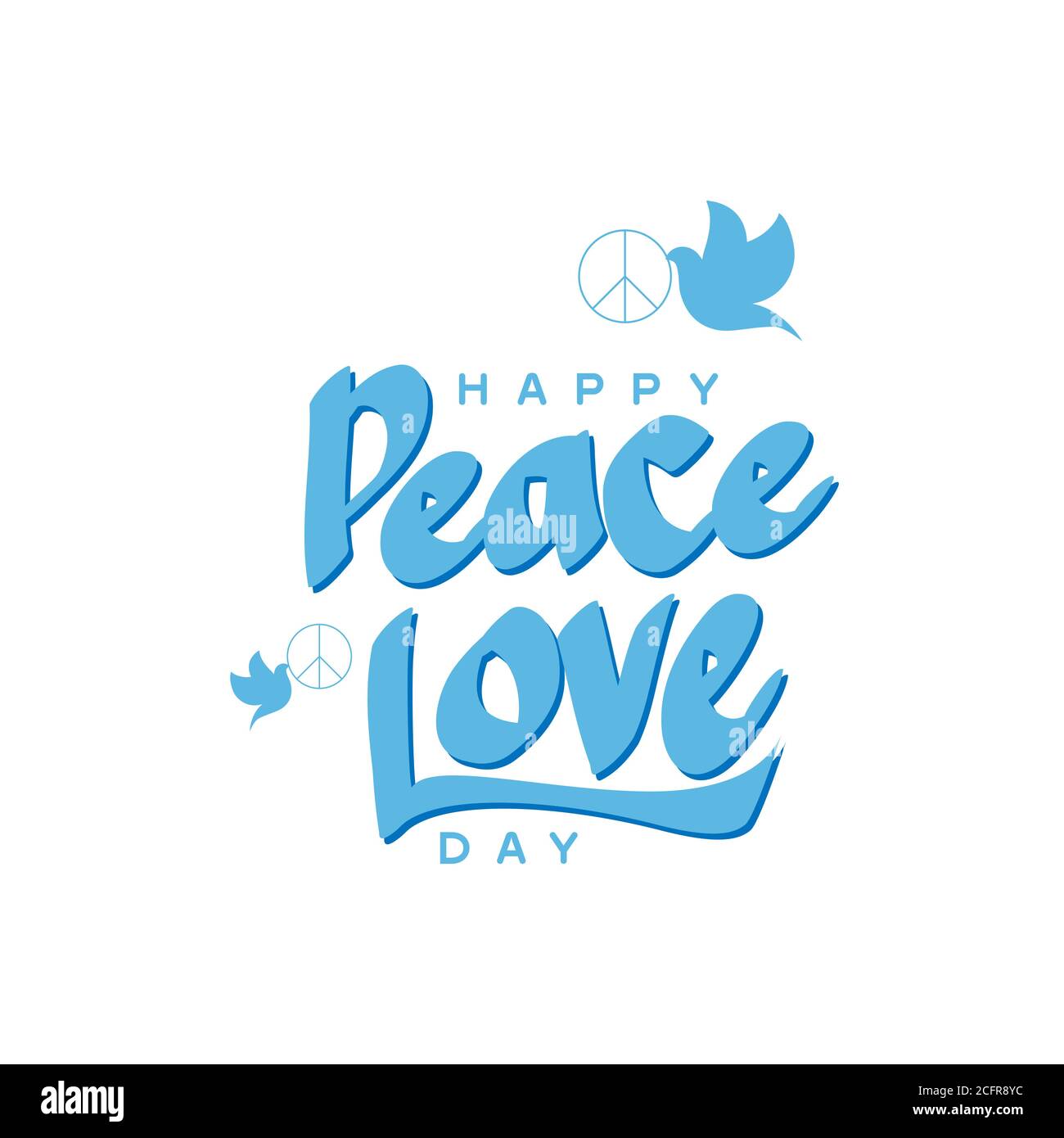 Design pour célébrer la Journée internationale de la paix. Salutation de la Journée mondiale de la paix. Illustration vectorielle Illustration de Vecteur