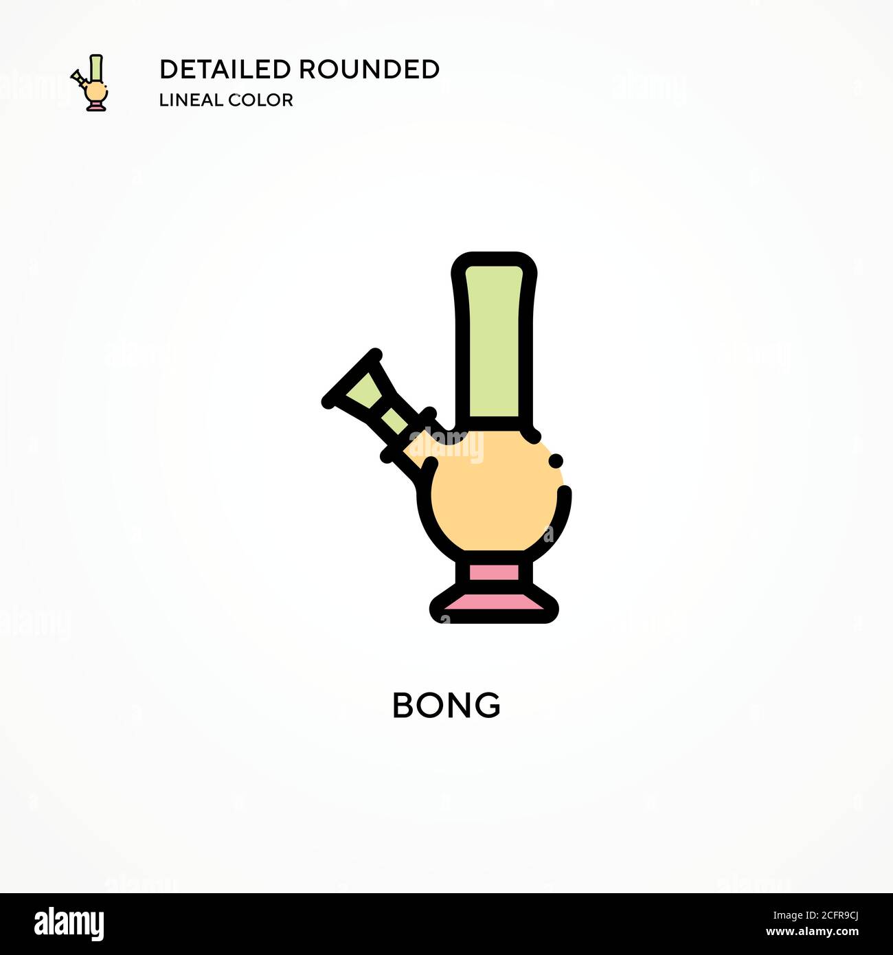 Icône de vecteur Bong. Concepts modernes d'illustration vectorielle. Facile à modifier et à personnaliser. Illustration de Vecteur