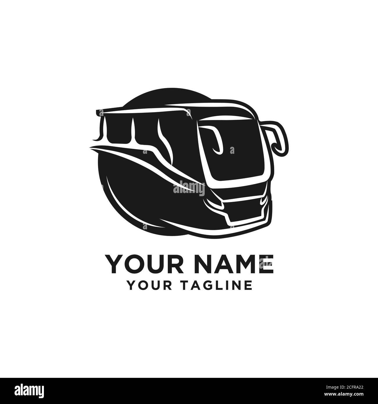 symbole de bus moderne, icône stylisée pour le modèle de logo ou d'emblème Illustration de Vecteur