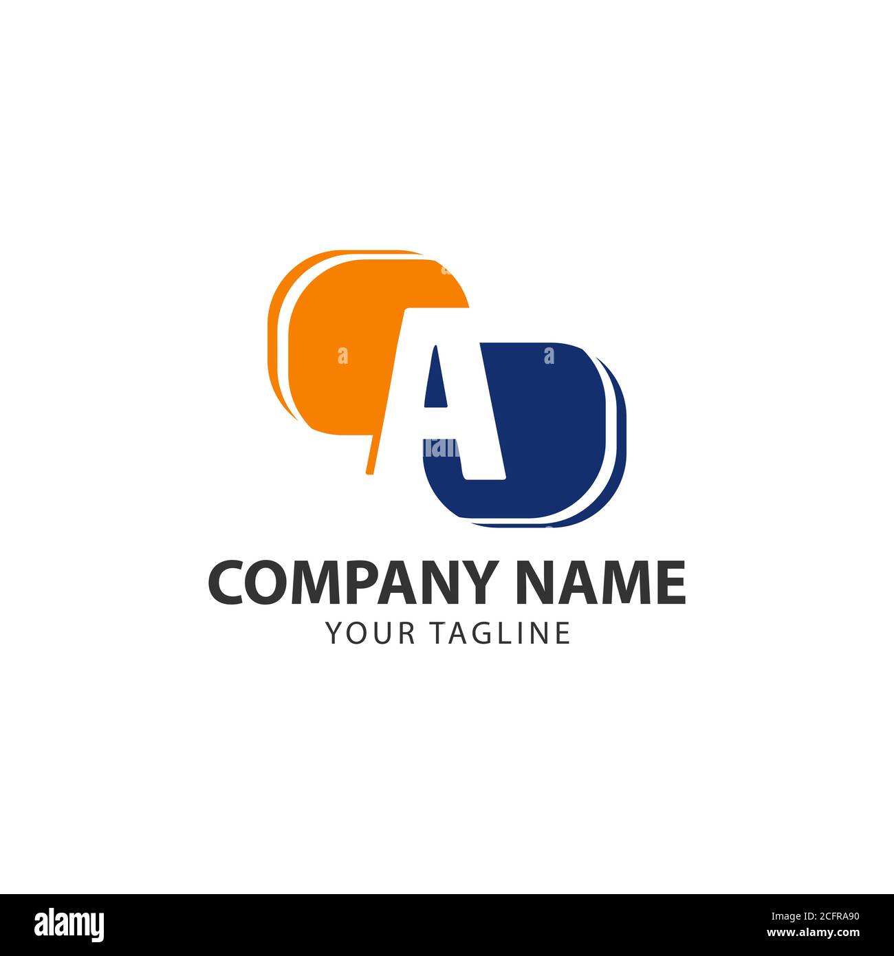 lettre un logo vectoriel. symbole géométrique modèle de conception d'icône. Illustration de Vecteur