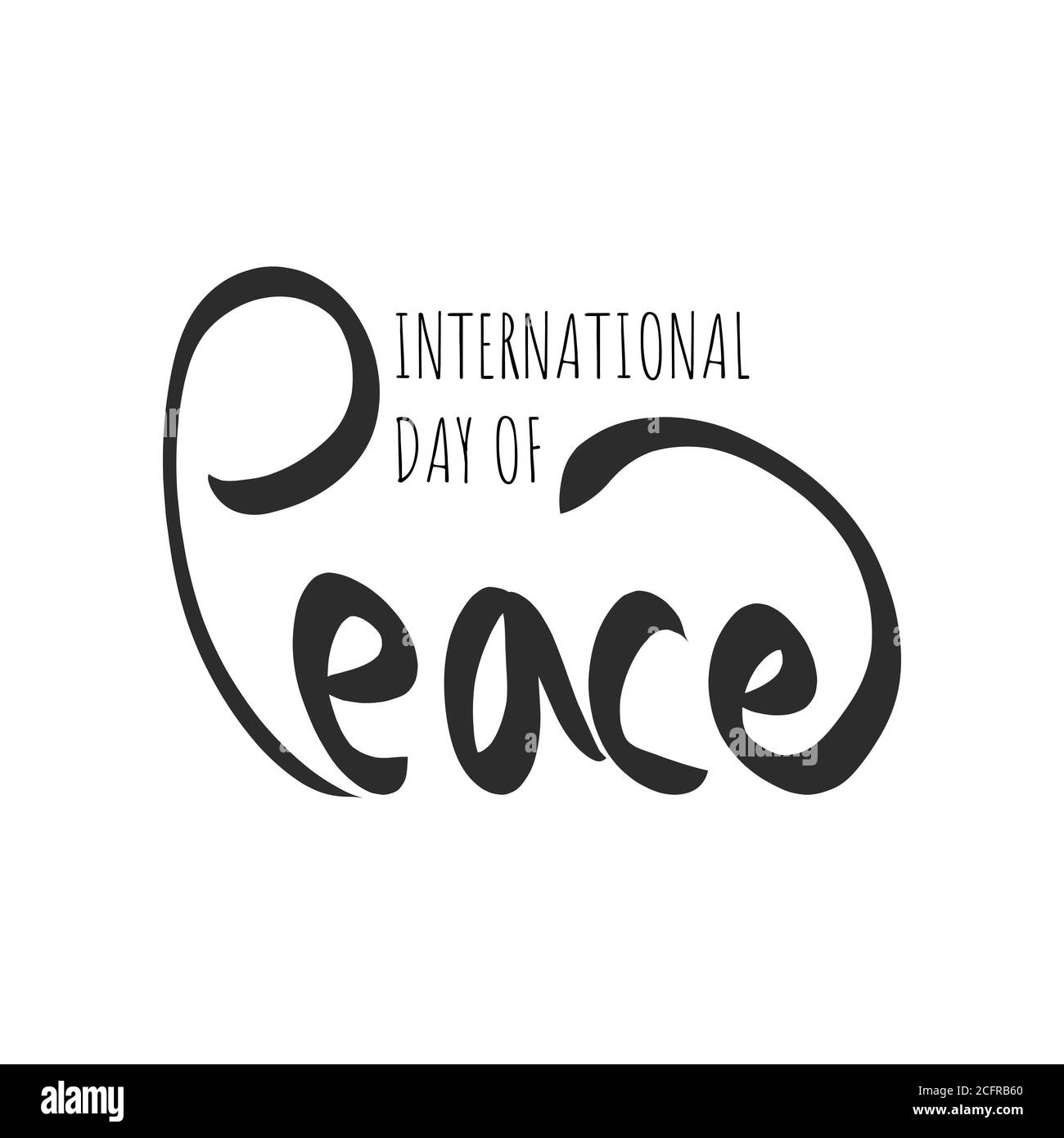 Design pour célébrer la Journée internationale de la paix. Salutation de la Journée mondiale de la paix. Illustration vectorielle Illustration de Vecteur