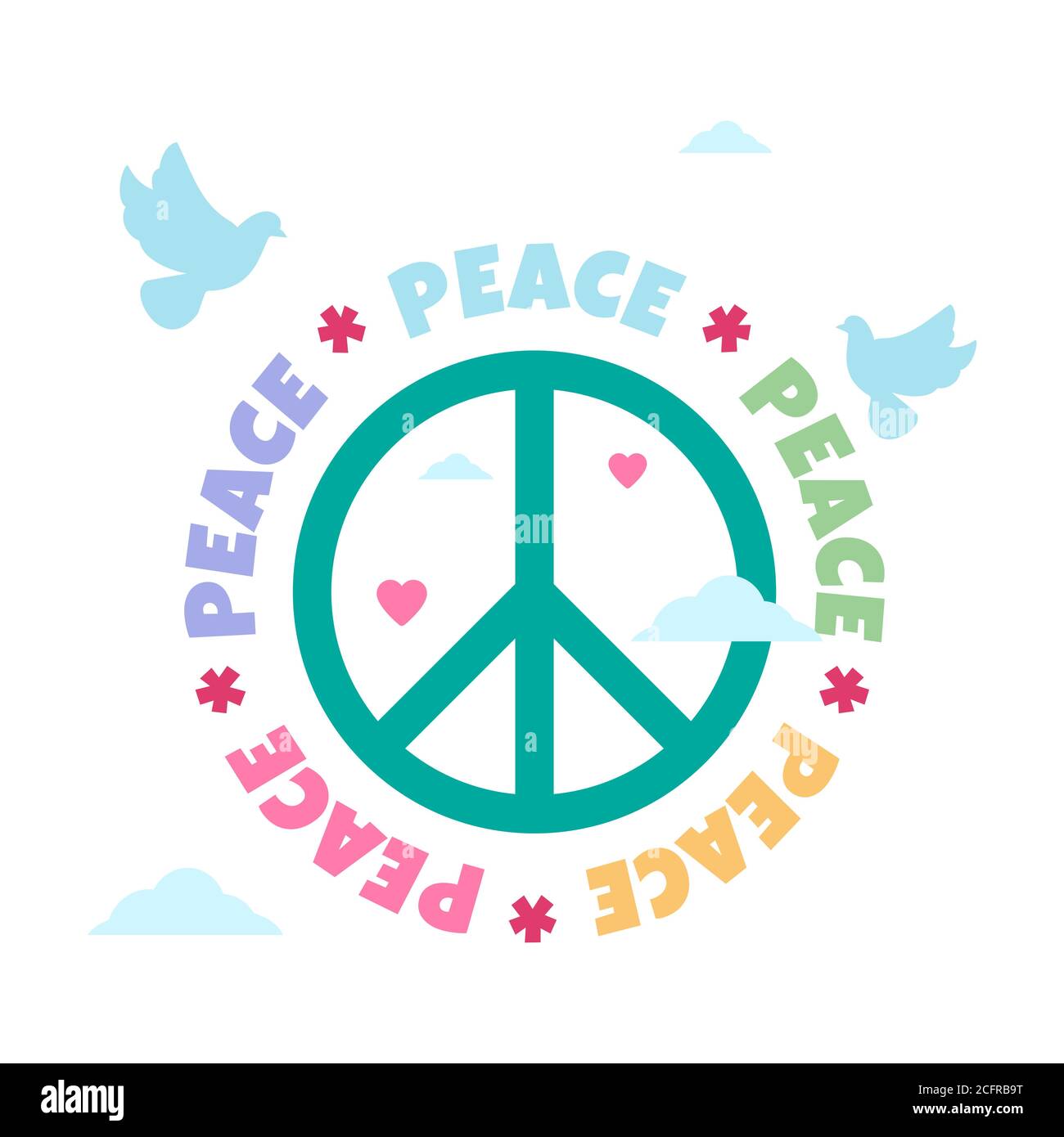 Design pour célébrer la Journée internationale de la paix. Salutation de la Journée mondiale de la paix. Illustration vectorielle Illustration de Vecteur