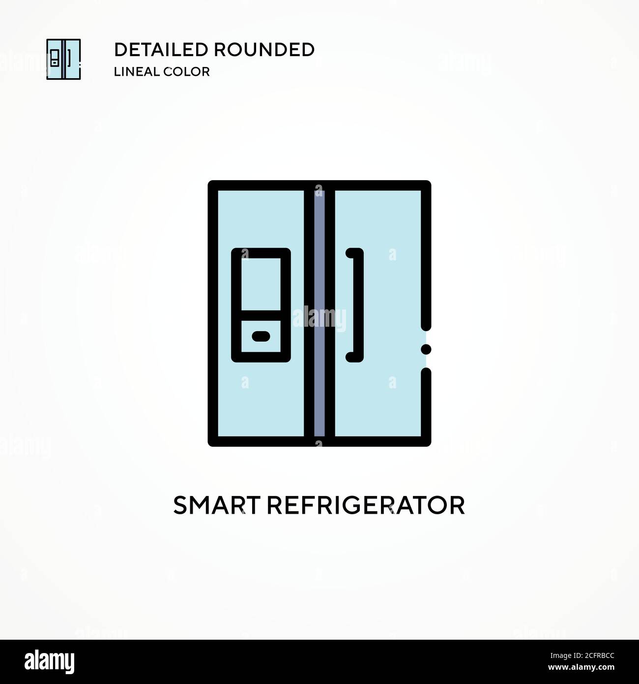 Icône de vecteur de réfrigérateur intelligent. Concepts modernes d'illustration vectorielle. Facile à modifier et à personnaliser. Illustration de Vecteur