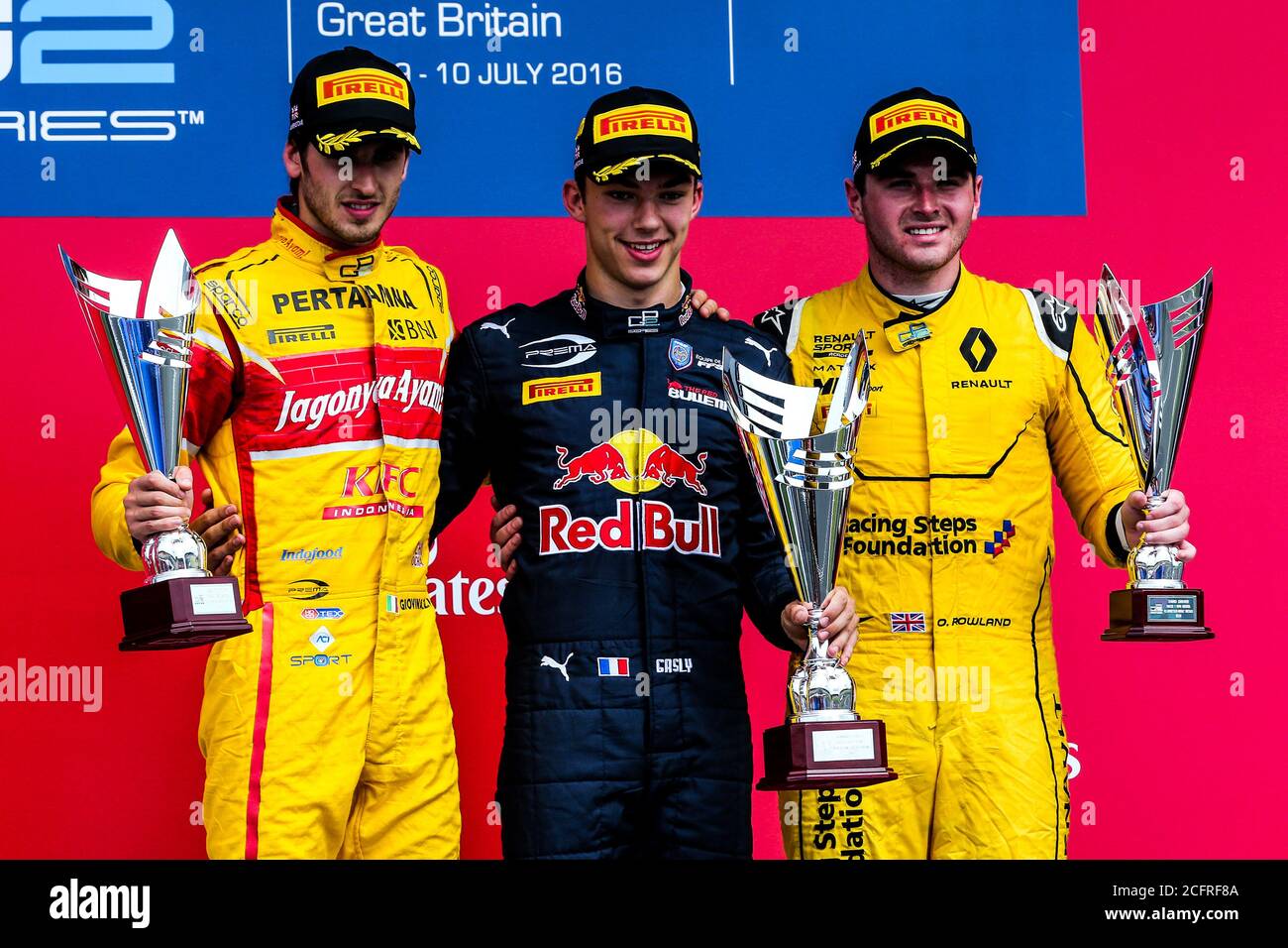 Podium course 1: Pierre Gasly crédit: LM/DPPI/DPPI/Sebastiaan Rozendaal/Alay Live News Banque D'Images
