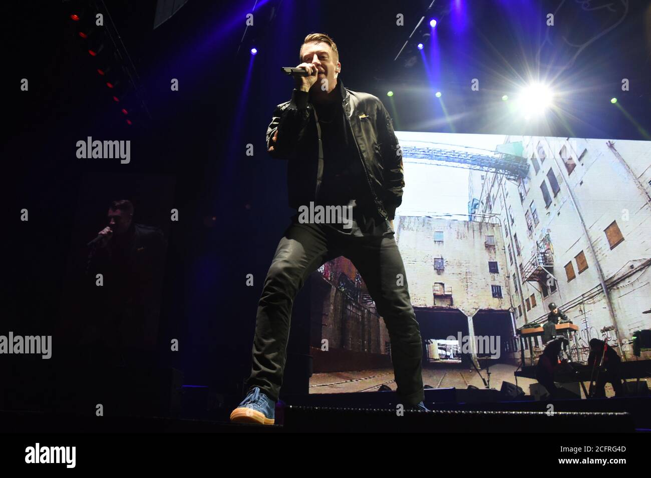 Milan Italie 04/04/2016 : concert live du Macklemore et de Ryan Lewis au Forum Assago Banque D'Images