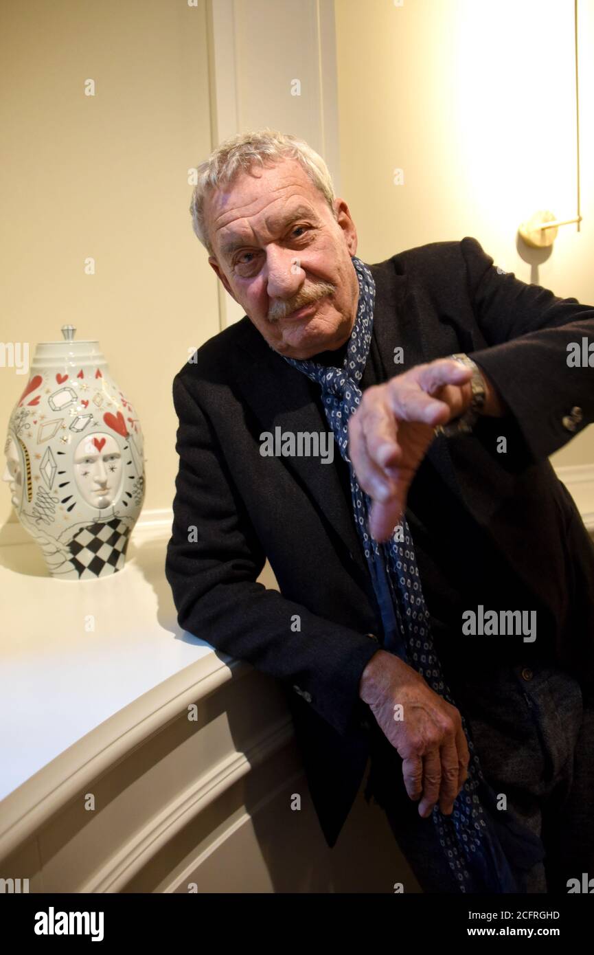 Milan Italie, 13/10/2016 : séance photo de Paolo Conte avant le concert Banque D'Images