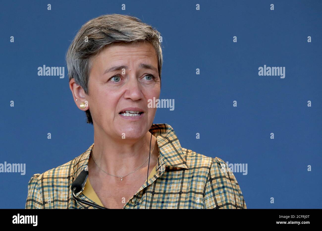 Berlin, Allemagne. 07septembre 2020. Margrethe Vestager, vice-président de la Commission européenne, ainsi que le ministre fédéral de l'économie Altmaier, tiendront une conférence de presse avant la « Journée européenne de la concurrence » au ministère fédéral de l'économie. Crédit : Michael Sohn/AP/POOL/dpa/Alay Live News Banque D'Images