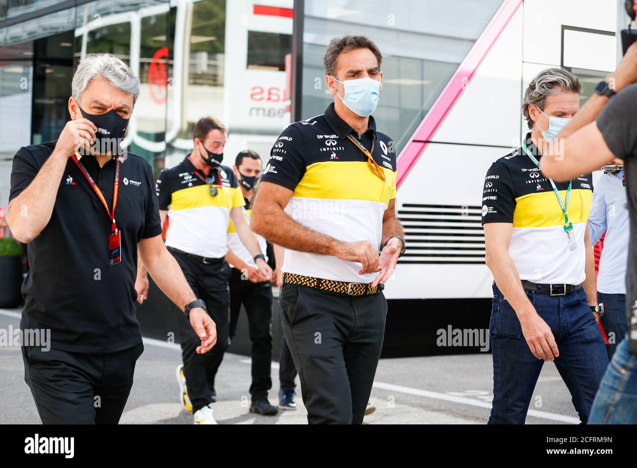 DE MEO Luca (spa), PDG du Groupe Renault, ABITEBOUL Cyril (fr), Directeur général de l'écurie Renault F1 Team, portrait pendant la Formule 1 Gran Premio Heineke Banque D'Images