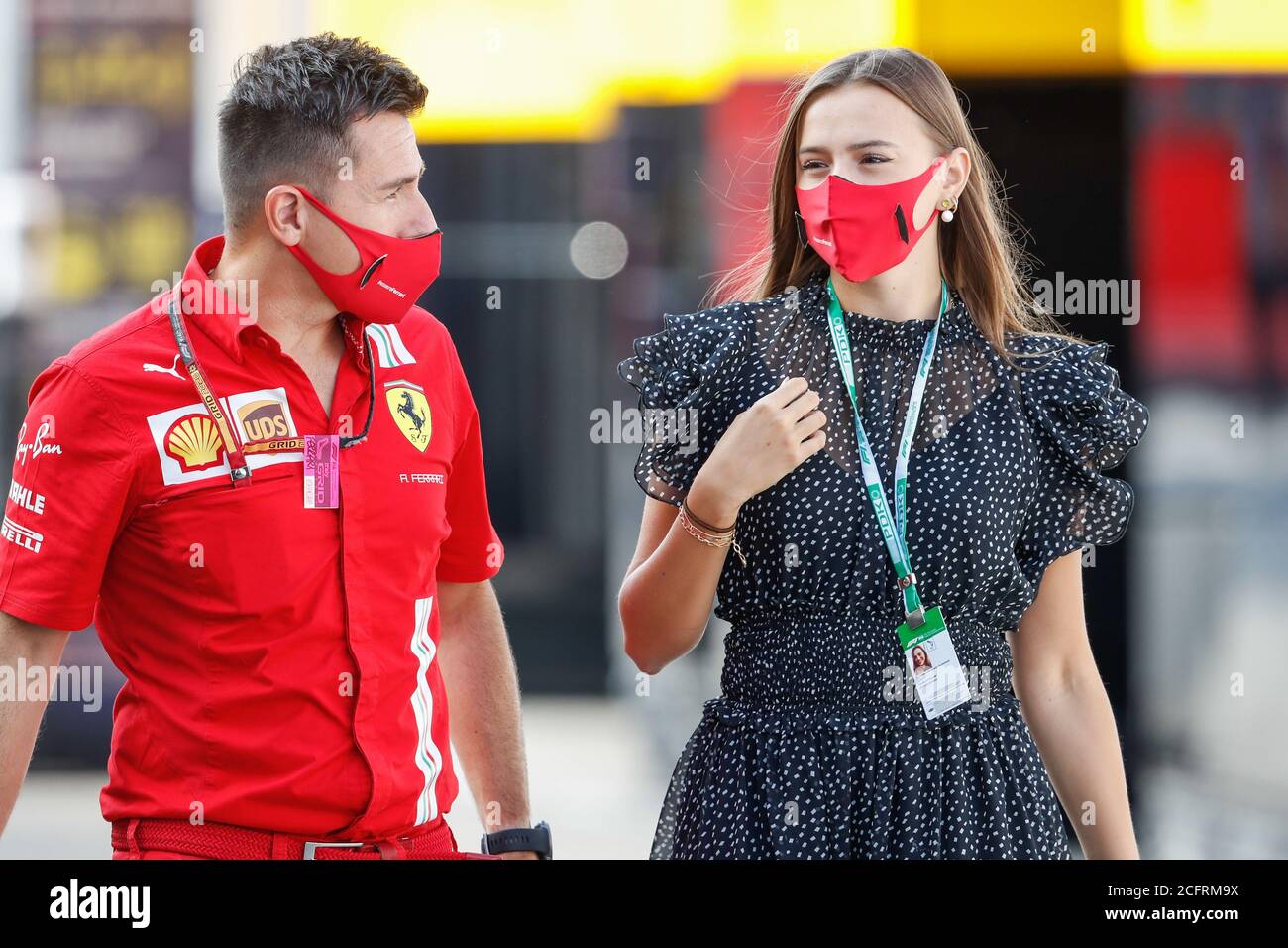 SINE Charlotte, petite amie de LECLERC Charles (mco), Scuderia Ferrari SF1000, portrait pendant la Formule 1 Gran Premio Heineken d'italia 2020, 2020 I Banque D'Images