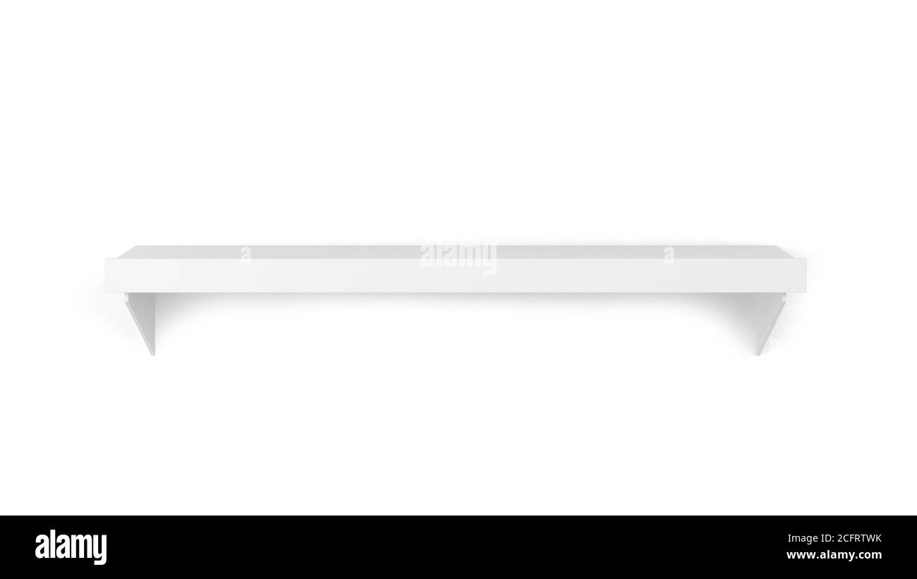 Etagère blanche. illustration 3d isolée sur fond blanc Banque D'Images