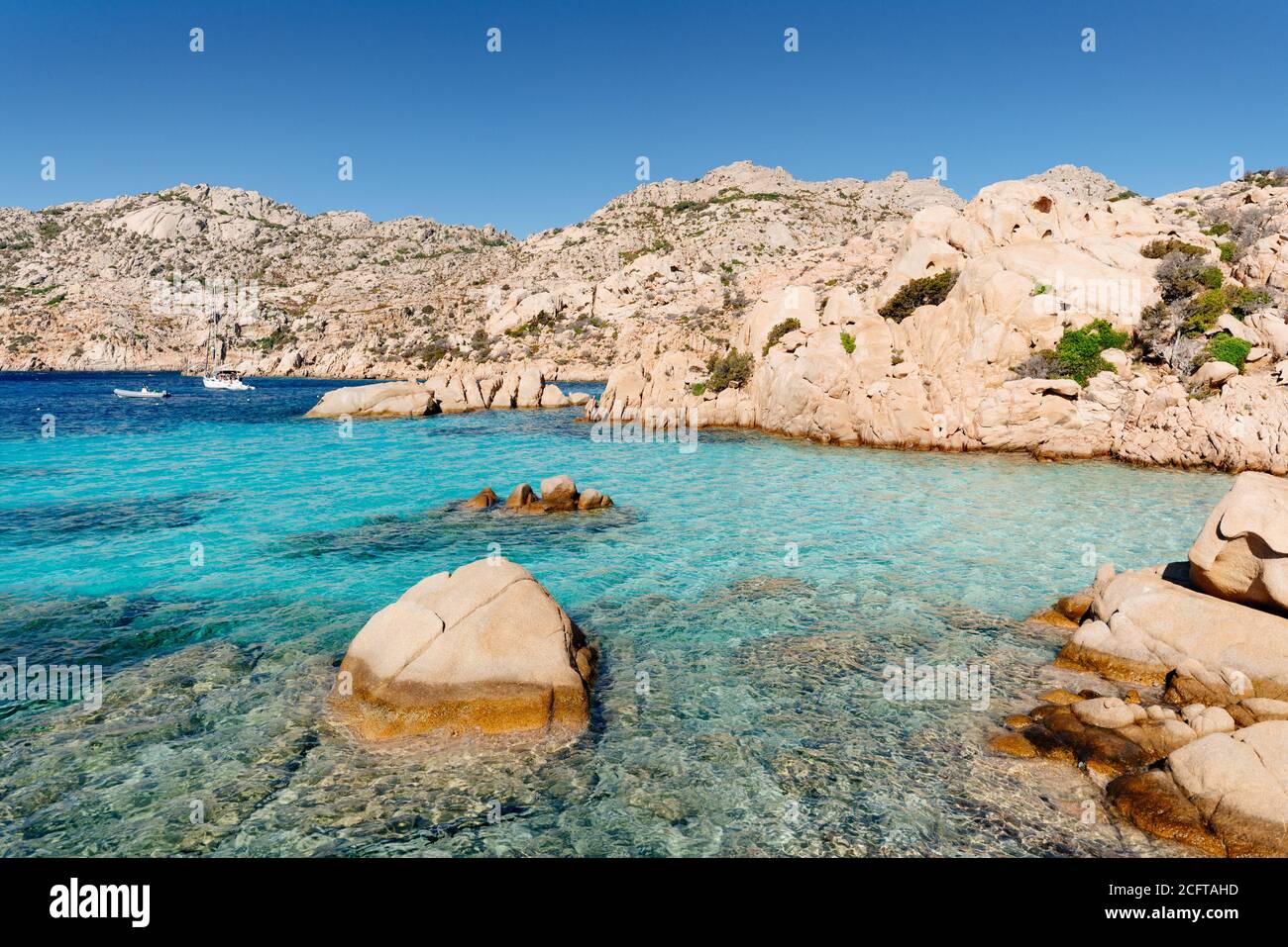 Cala Coticcio, magnifique baie de l'île de Caprera, la Maddalena, Sardaigne, Italie Banque D'Images