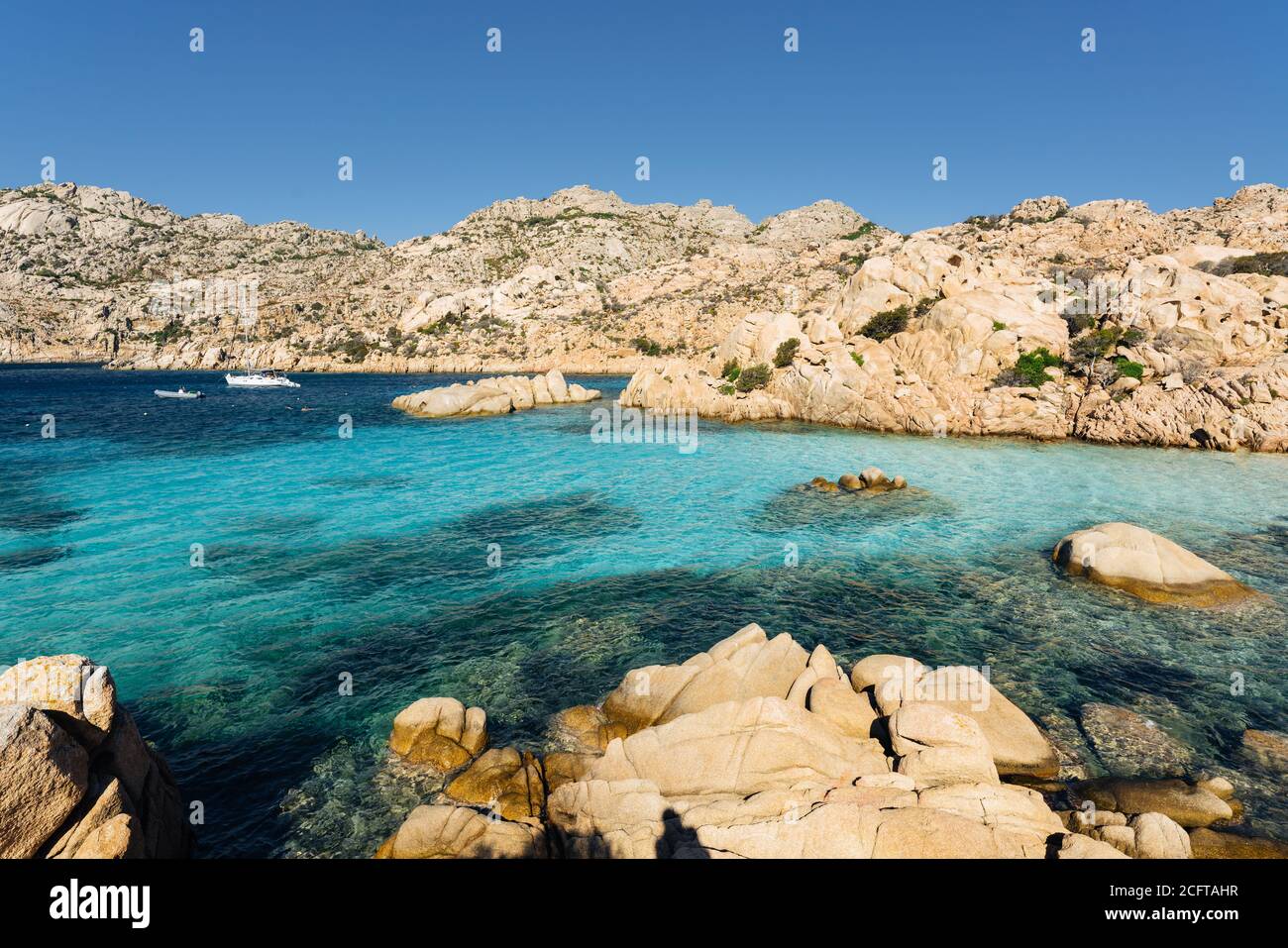Cala Coticcio, magnifique baie de l'île de Caprera, la Maddalena, Sardaigne, Italie Banque D'Images