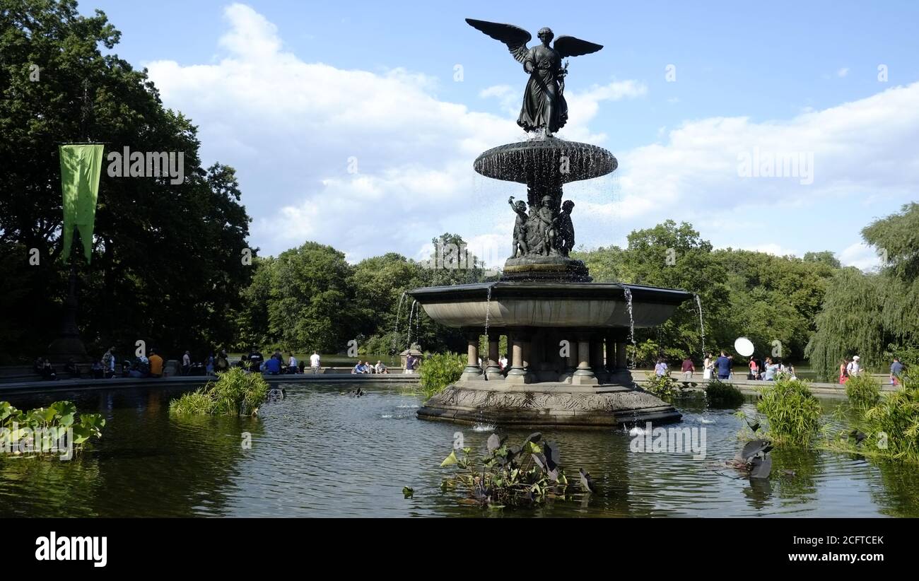 USA, New York, Central Park, la fontaine Bethesda est l'une des plus