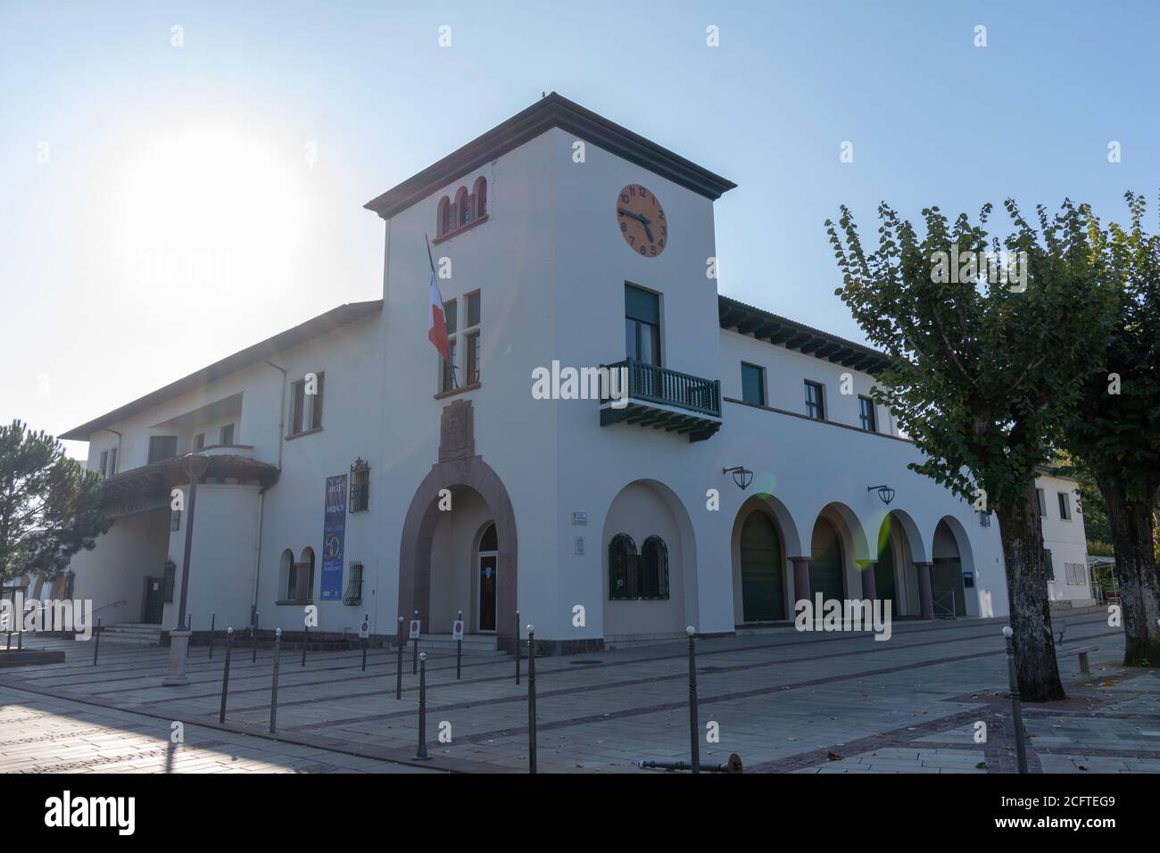 Hôtel de ville d'inspiration basque de la ville d'Anglet, France Banque D'Images